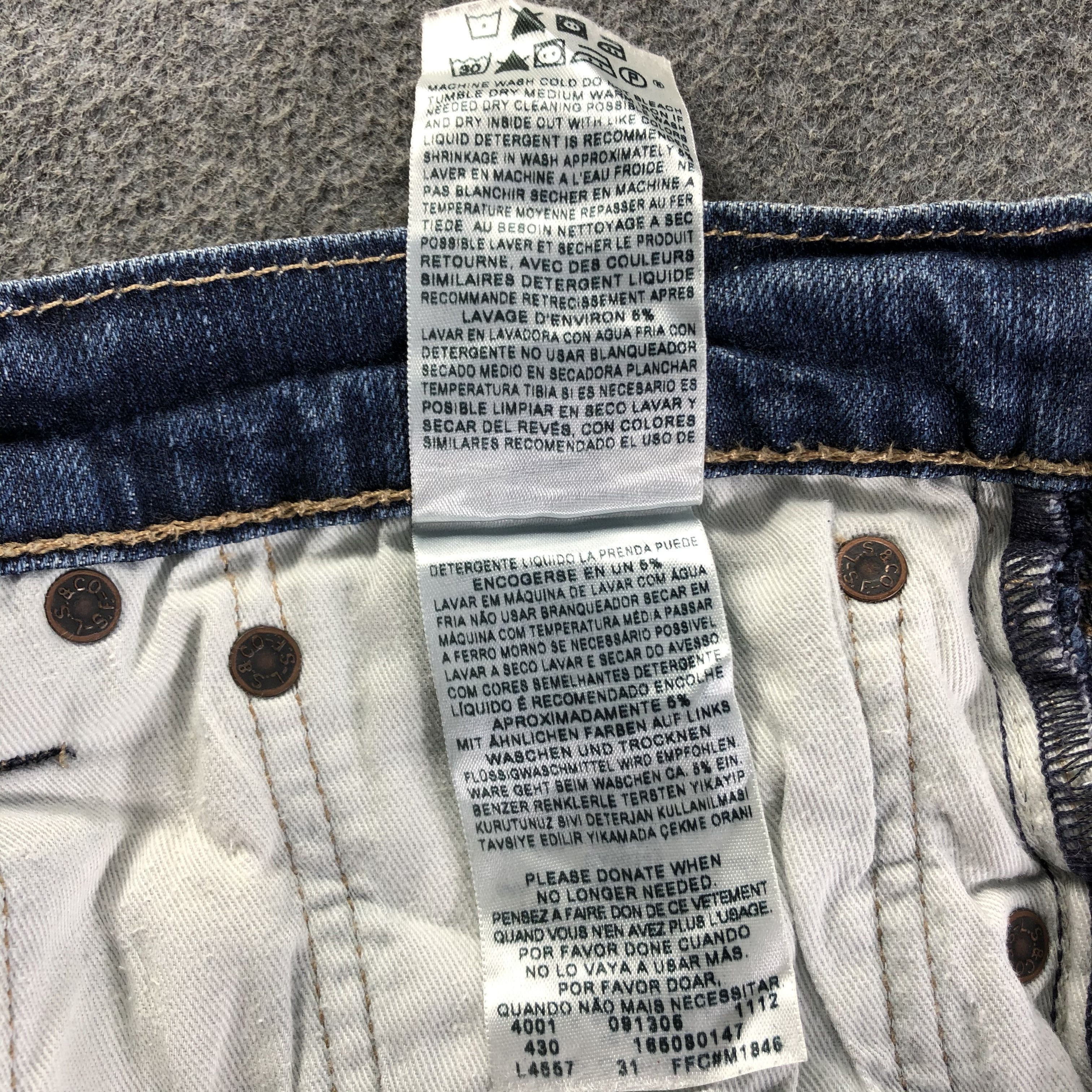 Levi's Vintage Blue Wash Levis 508 Jeans-J3137 Size US 35 - 10 Thumbnail