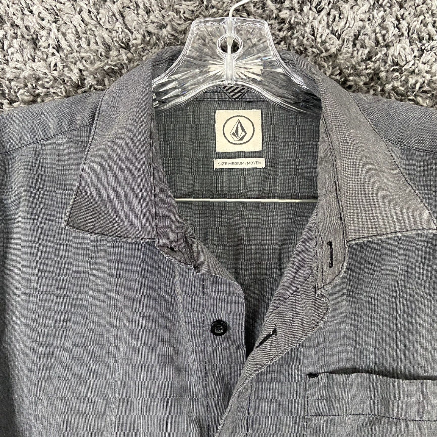 Volcom Volcom Shirt Men M Gray Long Sleeve Button-Up Regular Size Medium Size US M / EU 48-50 / 2 - 5 Thumbnail