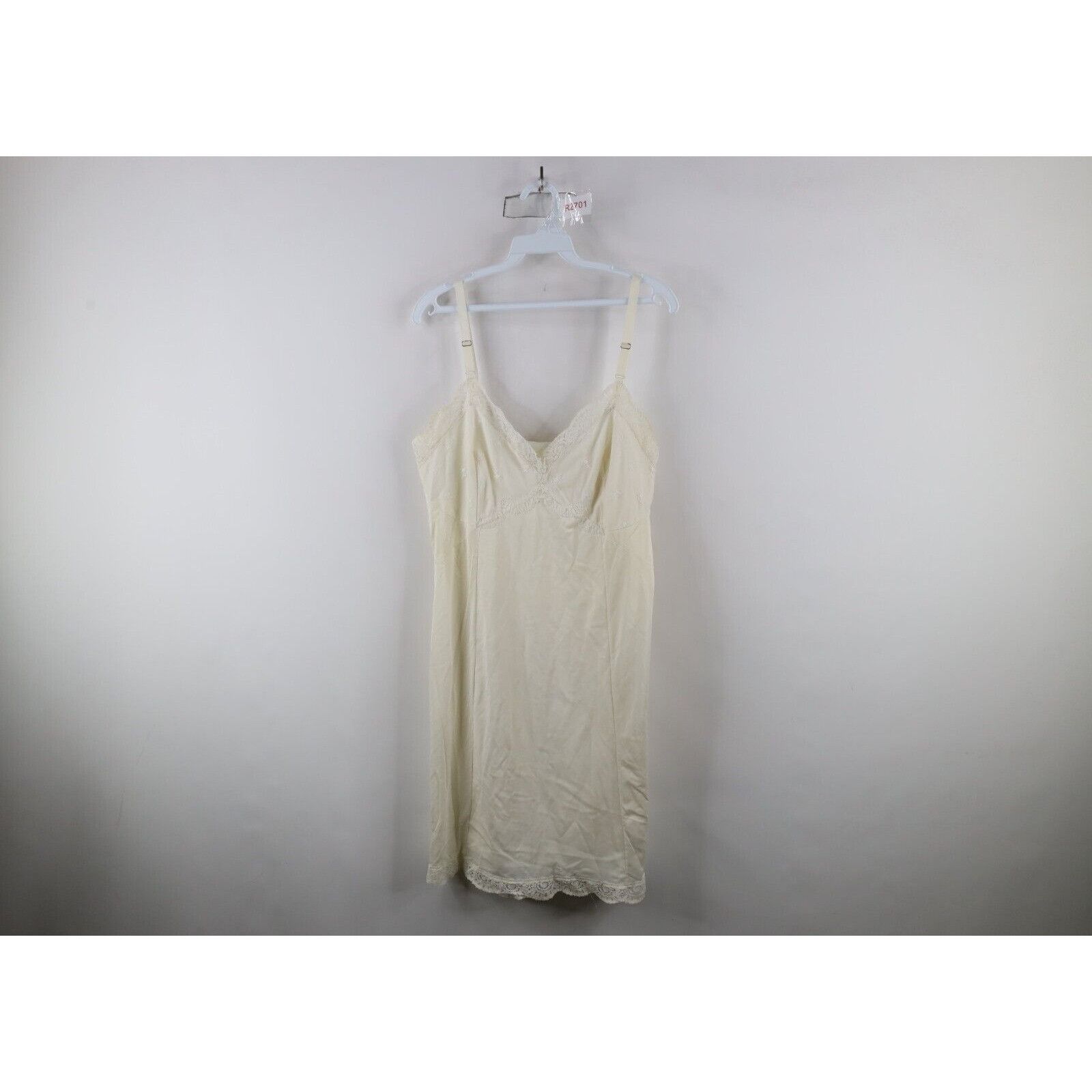 Vintage Vintage 70s Flower Lace Nightgown Sleep Slip Shirt Size S / US 4 / IT 40 - 1 Thumbnail