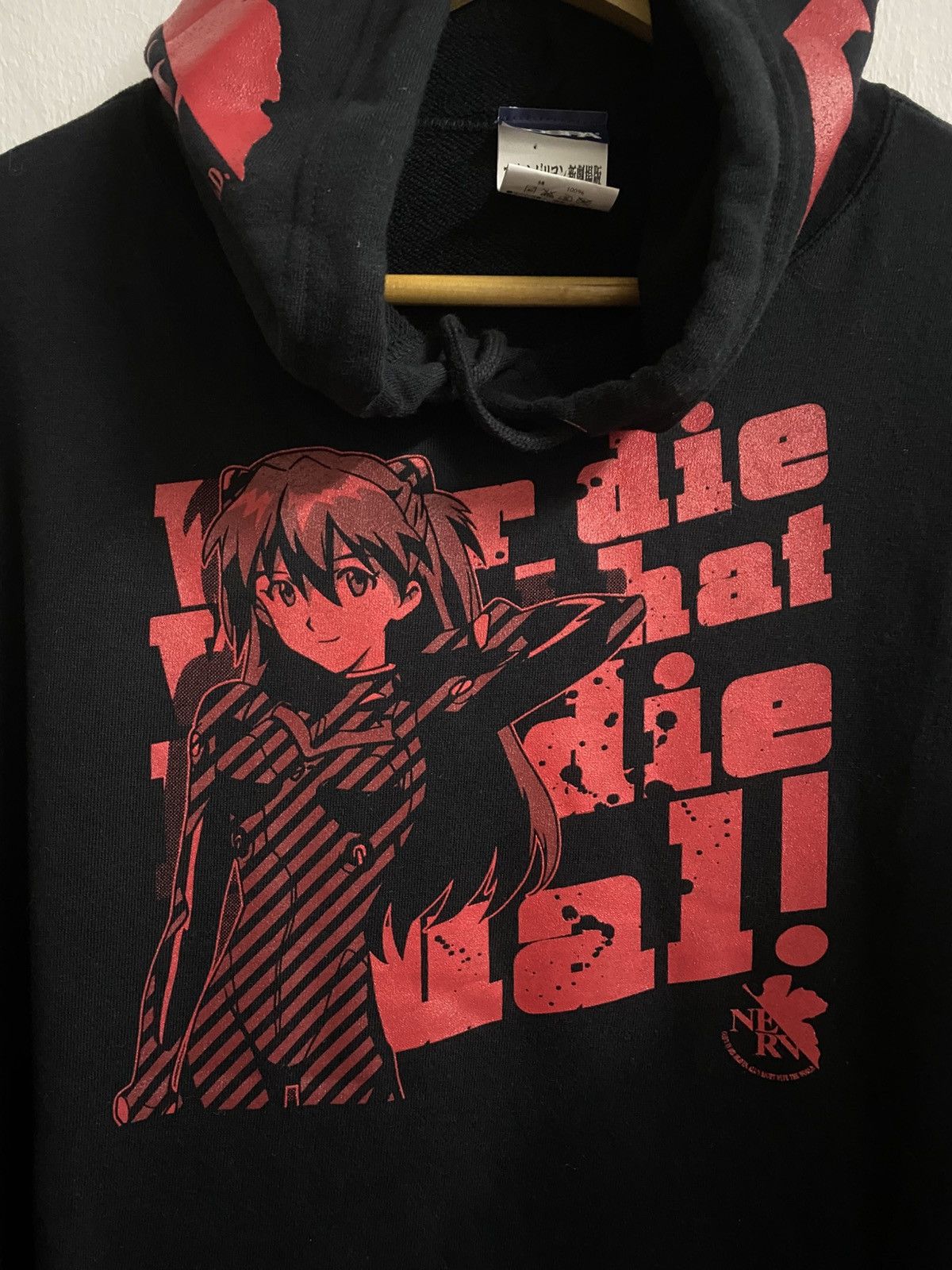 Japanese Brand × Vintage Vintage Neon Genesis Evangelion Asuka Hoodie Size US L / EU 52-54 / 3 - 2 Thumbnail