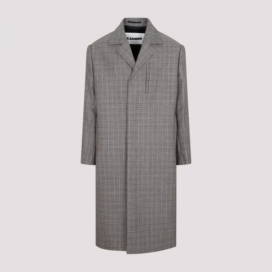 o1y1124 Virgin Wool Coat in Military Speckle