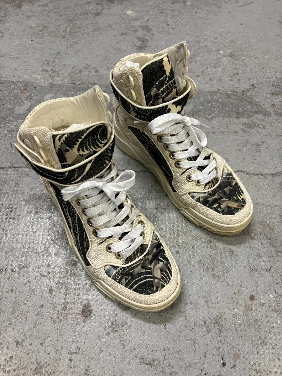 Givenchy 2013 Givenchy Tyson Palm High White Leather Sneakers Size US 7 / EU 40 - 5 Thumbnail