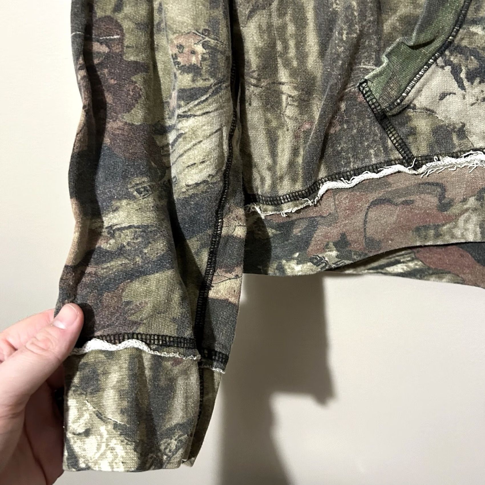 Vintage VINTAGE Mossy Oak Break Up camo Hoodie Womens XL Brown Pullover Y2K 2000s Activewear Camouflage Size XL / US 12-14 / IT 48-50 - 2 Thumbnail