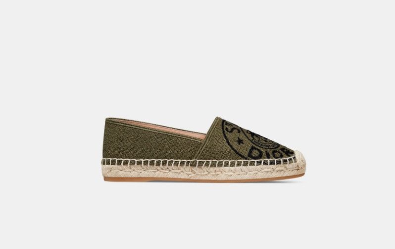 Dior o1w1db11024 Granville Espadrille in Khaki Size US 10 / IT 40 - 1 Thumbnail