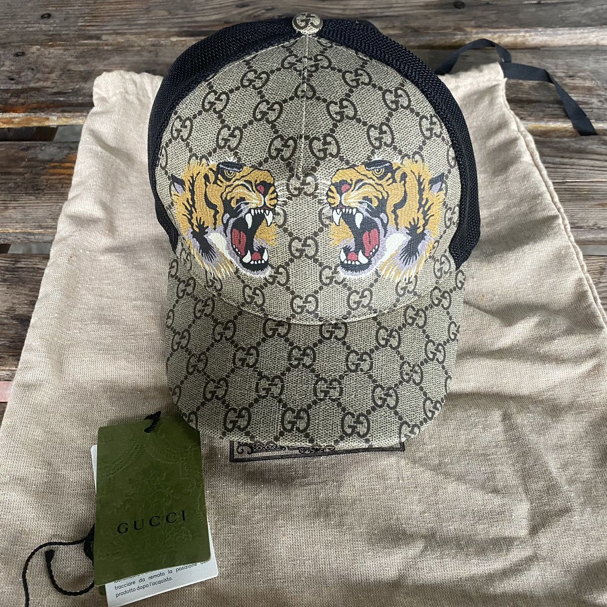 Gucci HAT BASEBALL RAP GG SUPR. TIG+R Size ONE SIZE - 3 Thumbnail