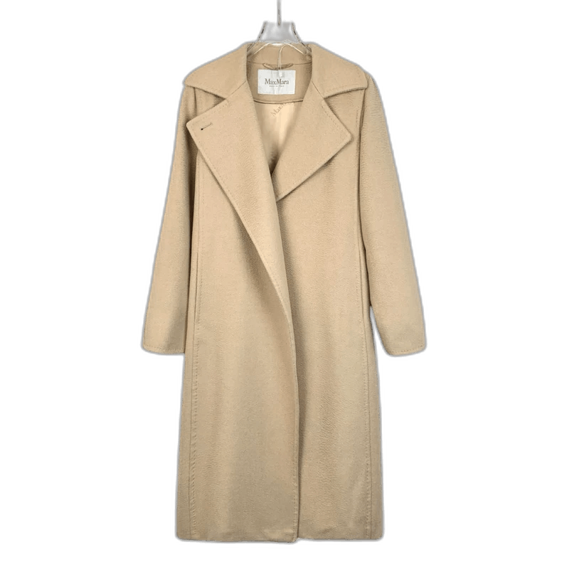 Max Mara Maxmara brown camel hair lapel belt coat Size US XXS / EU 40 - 1 Thumbnail