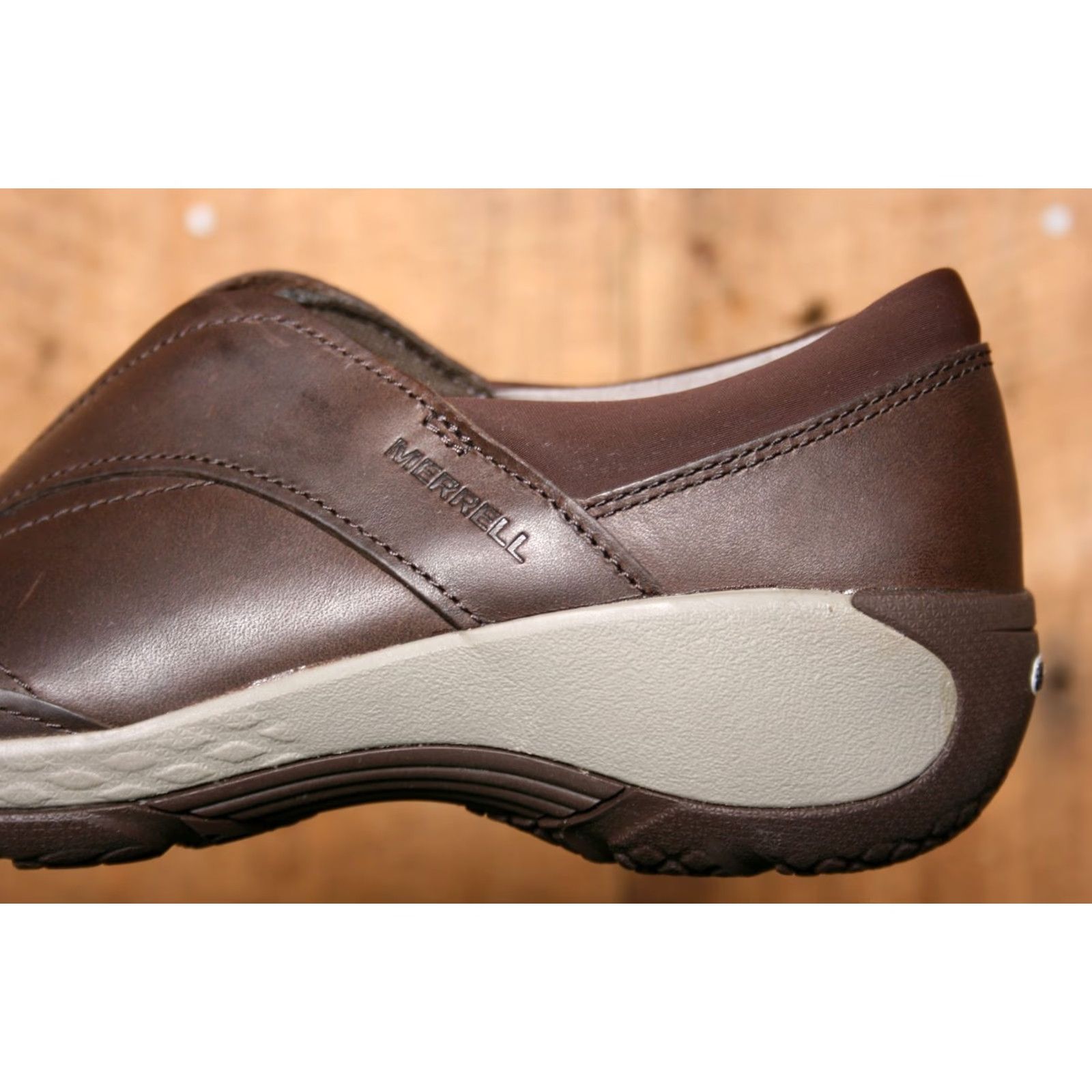 Merrell Merrell Encore Slip-On Moccasin Espresso Brown Leather Women's US 7 Slip-On Casual Shoes Size ONE SIZE - 7 Thumbnail