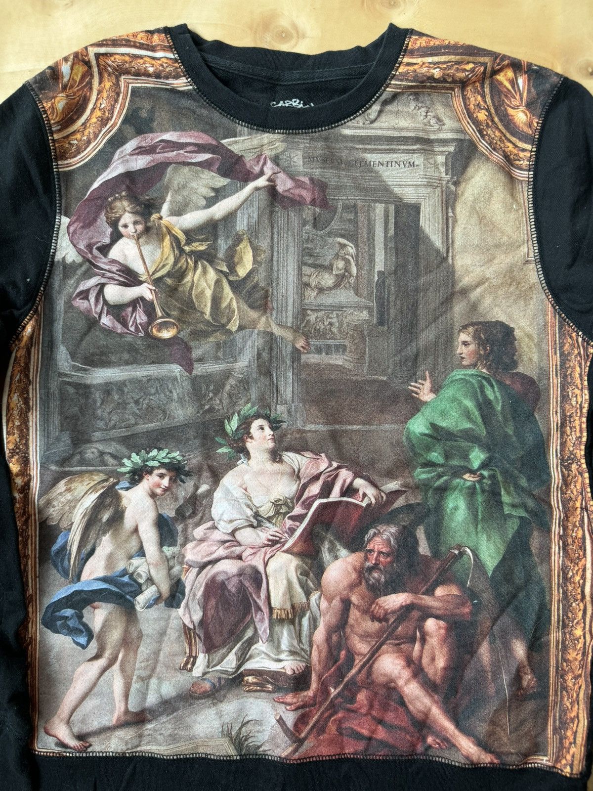 Vintage Carbon renaissance painting SWT01 Size S / US 4 / IT 40 - 2 Thumbnail