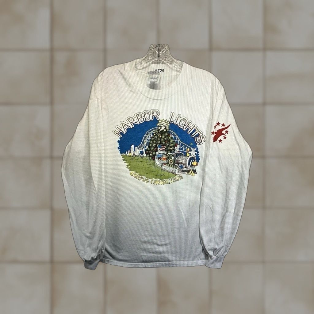 Hanes VINTAGE Hanes Christmas Long Sleeve T-Shirt Large White Snoopy Graphic 90s Retro Mens Size US L / EU 52-54 / 3 - 1 Thumbnail