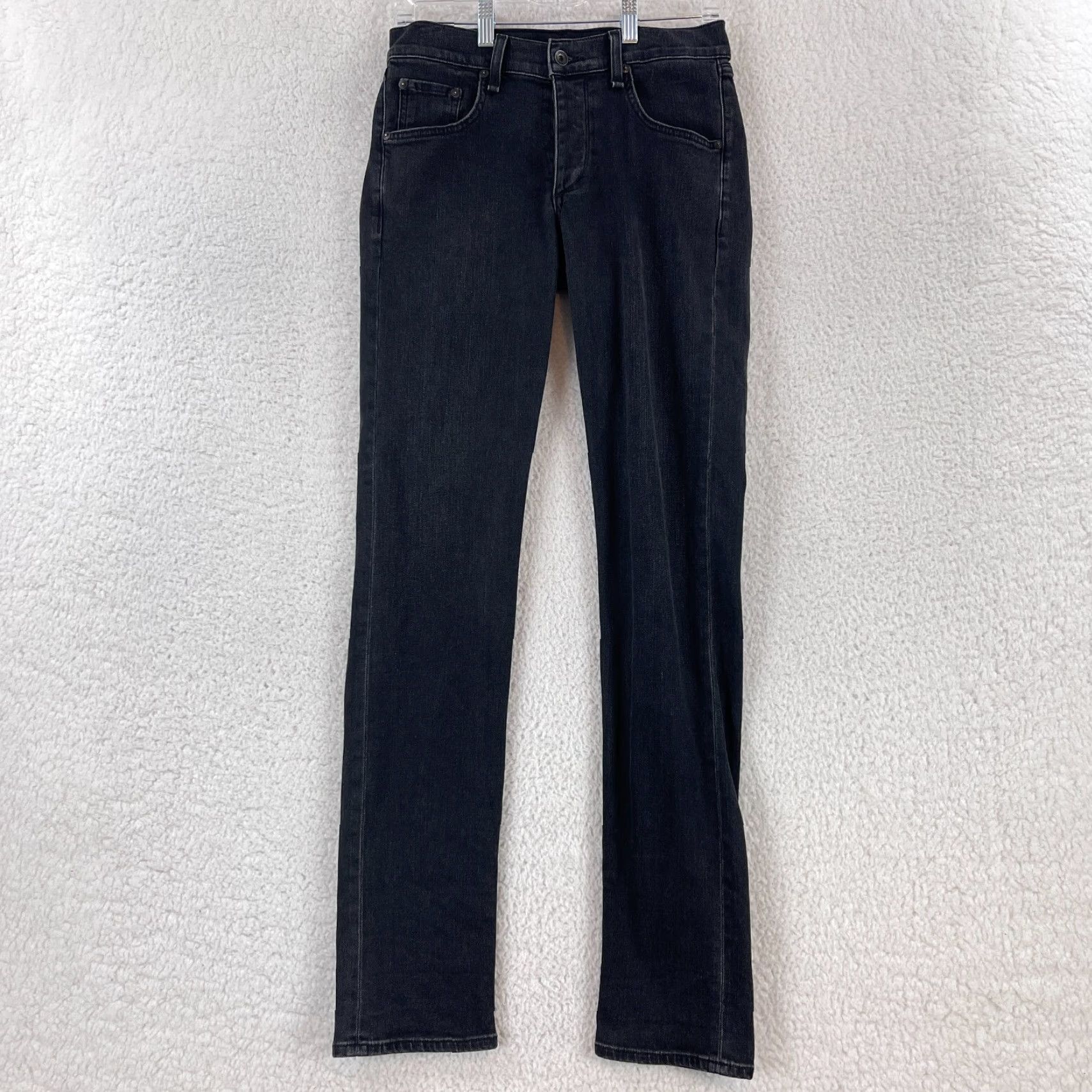Rag & Bone rag & bone Fit 2 Slim Jeans Womens Mid-Rise 29 Black Denim Jeans - Rag & Bone Slim Leg 2 Size 29" - 2 Thumbnail
