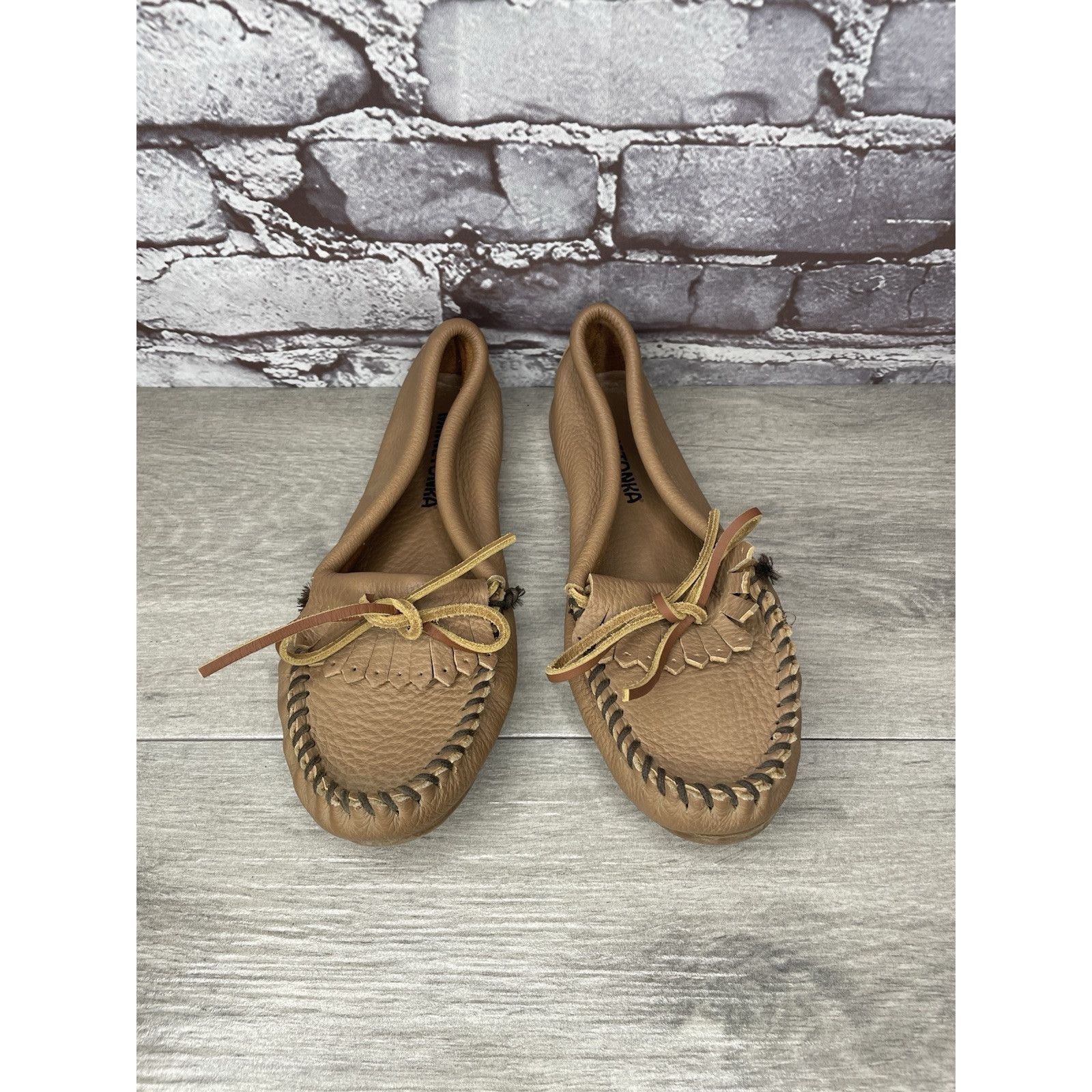 Minnetonka Minnetonka Moccasins Brown Leather Driving Moccasin Loafers Size US 6 / IT 36 - 3 Thumbnail