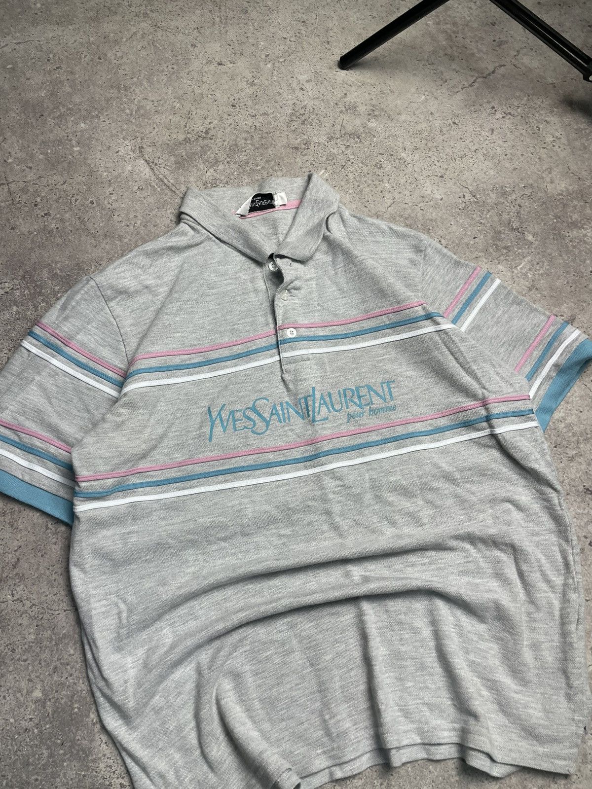 Yves Saint Laurent Yves Saint Lauren Pour Bomme Polo T-Shirt Men’s Size Large Size US L / EU 52-54 / 3 - 2 Thumbnail