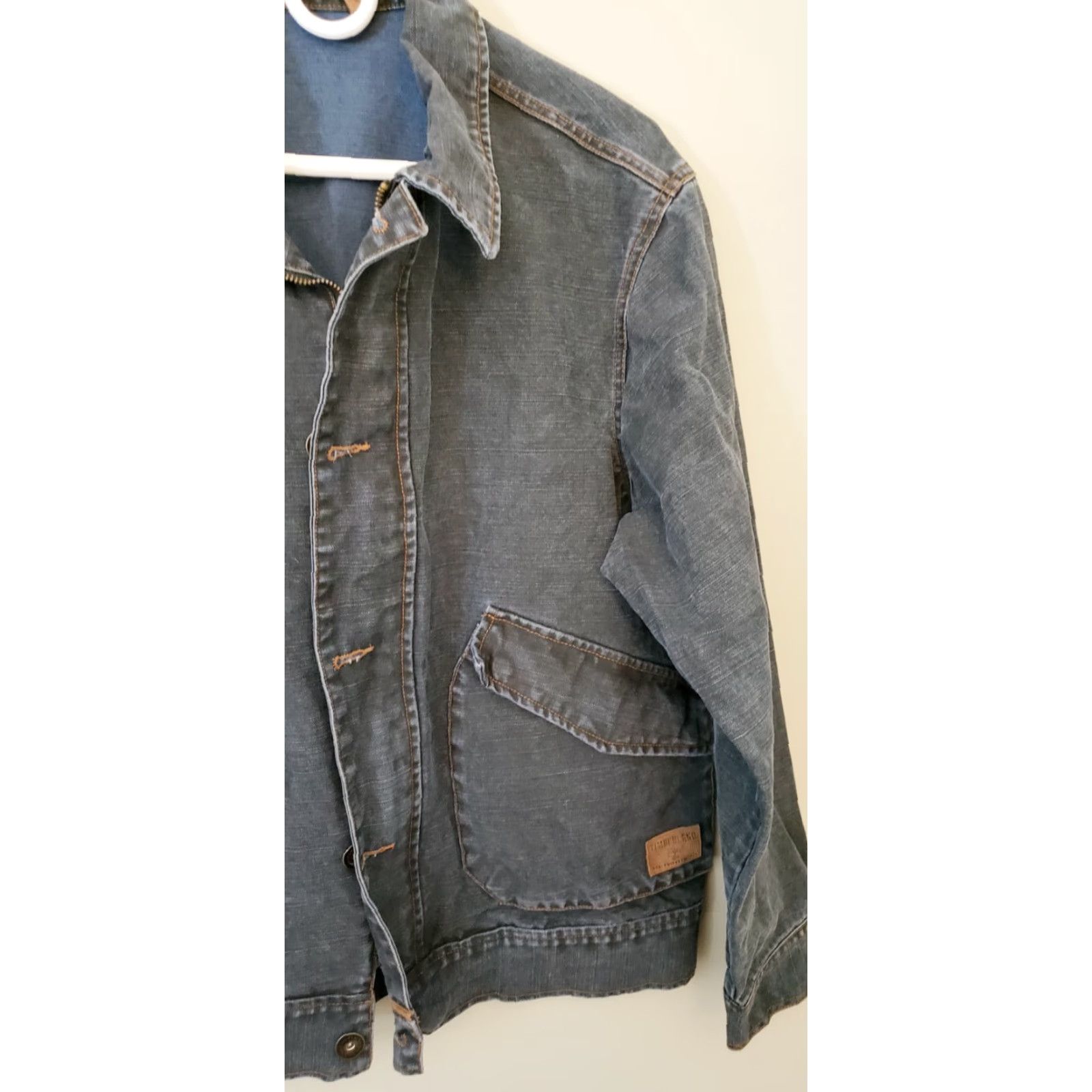 Timberland VINTAGE Timberland Weathergear Denim Blue Jean Jacket Medium Men Jacket M Indigo Navy Blue Size US 31 - 3 Thumbnail