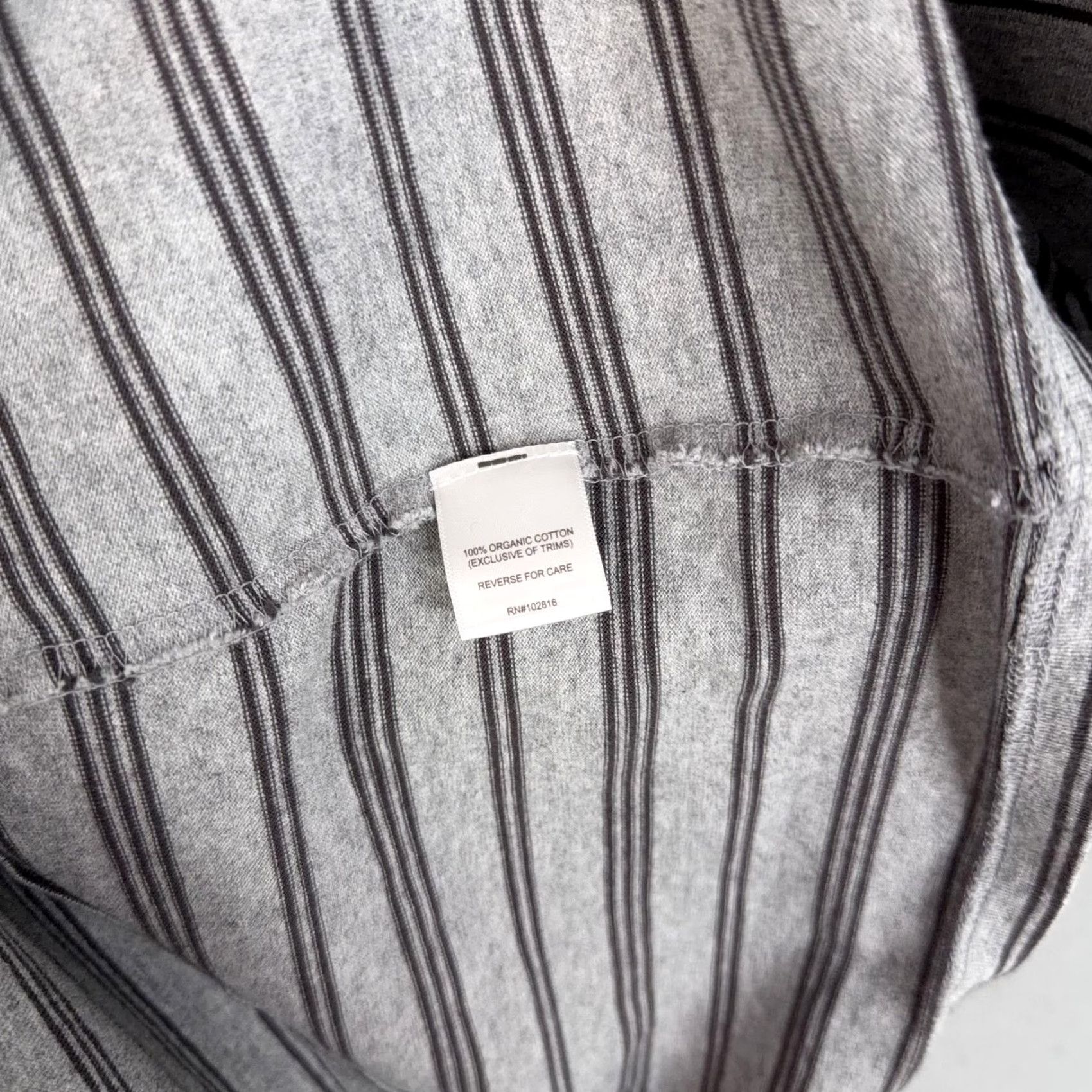 Vintage Garnet Hill Dress Womens 4 Gray Stripe 3/4 Sleeve T Shirt Pockets Organic Jersey Shirt Dress Women Size S / US 4 / IT 40 - 6 Thumbnail