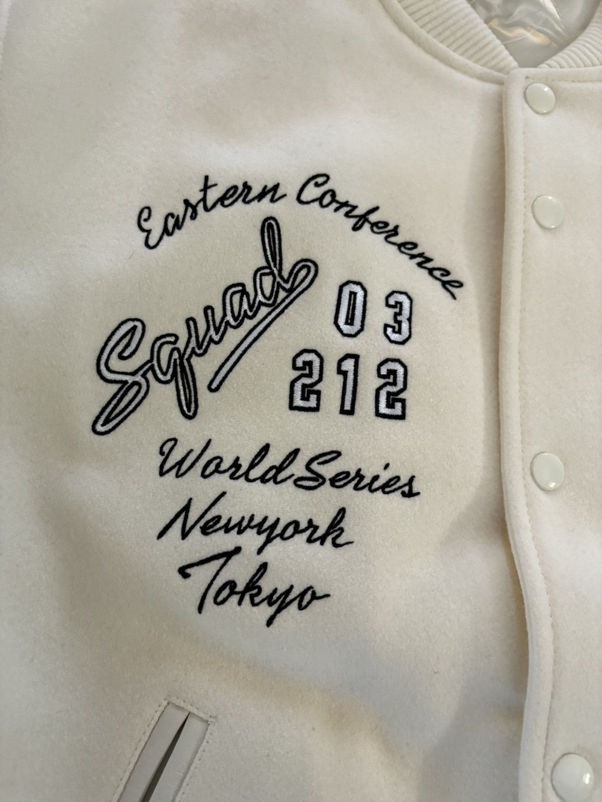 Supreme × Wtaps Supreme WTAPS Varsity Jacket FW21 Leather Wool Size US L / EU 52-54 / 3 - 5 Thumbnail