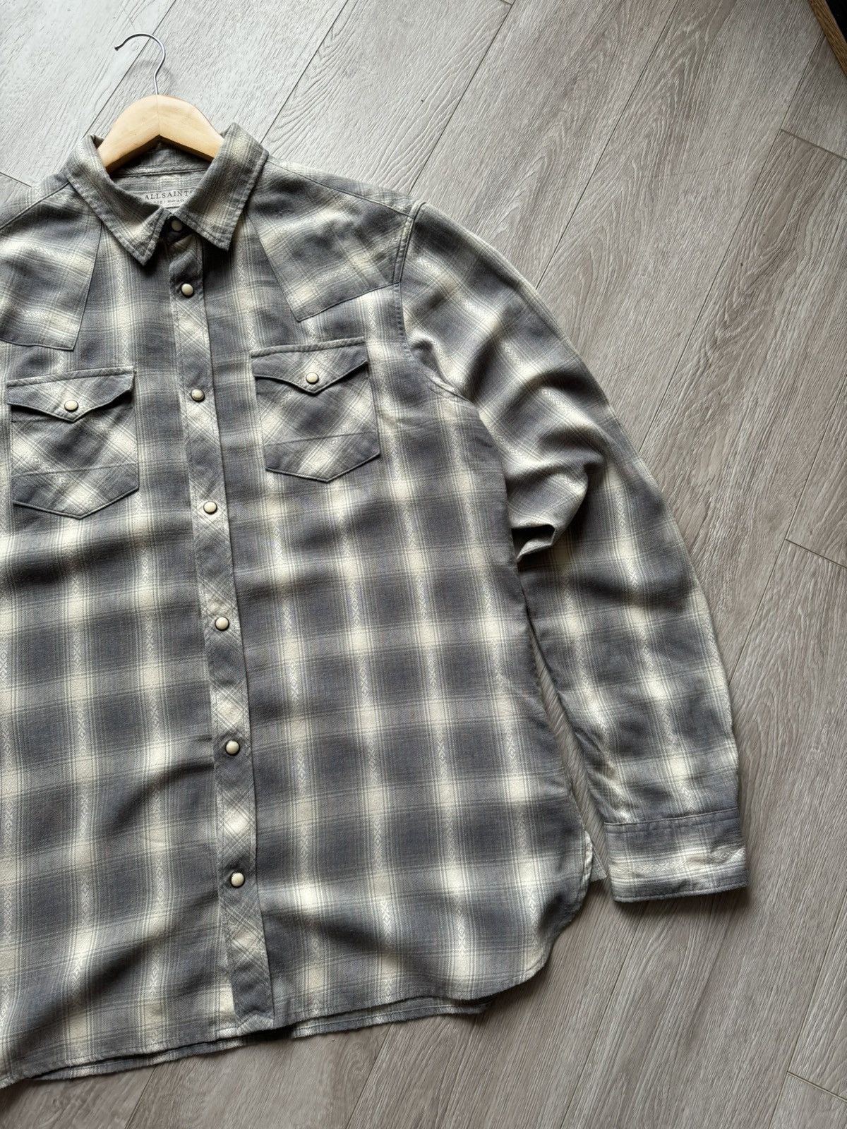 Allsaints × Vintage Vintage All Saints Western Style Kearne LS Shirt Size US L / EU 52-54 / 3 - 3 Thumbnail