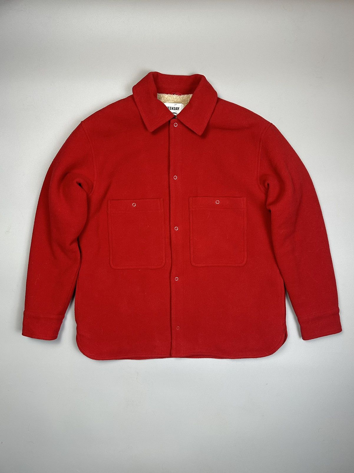 Weekday Red woolen jaket Weekday Size US M / EU 48-50 / 2 - 1 Thumbnail
