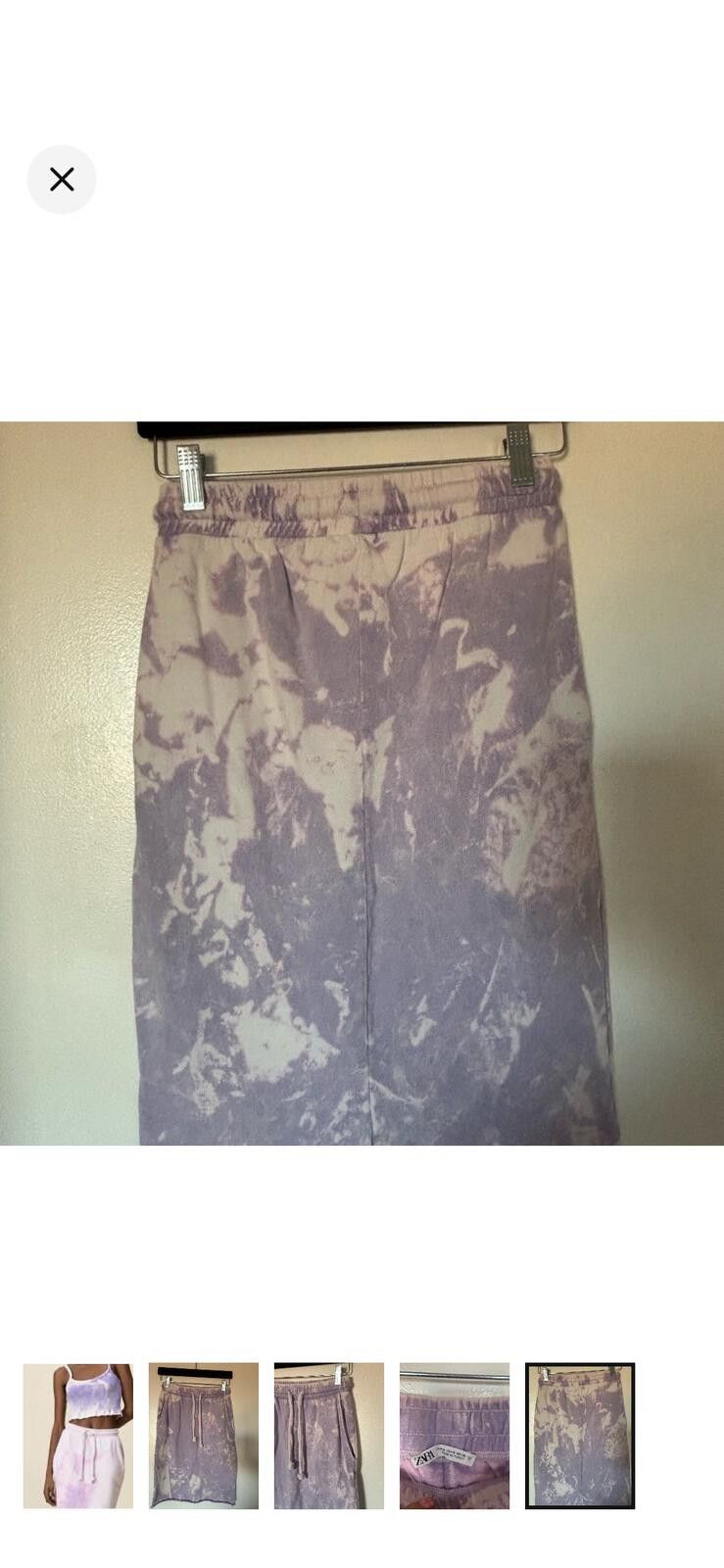 Zara (ZARA) Purple Tie-Dye Women's Skirt Size 28" / US 6 / IT 42 - 4 Thumbnail