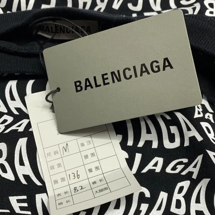 Balenciaga Balenciaga Balenciaga Black and White Logo Sweatshirt -250 Size US M / EU 48-50 / 2 - 4 Thumbnail
