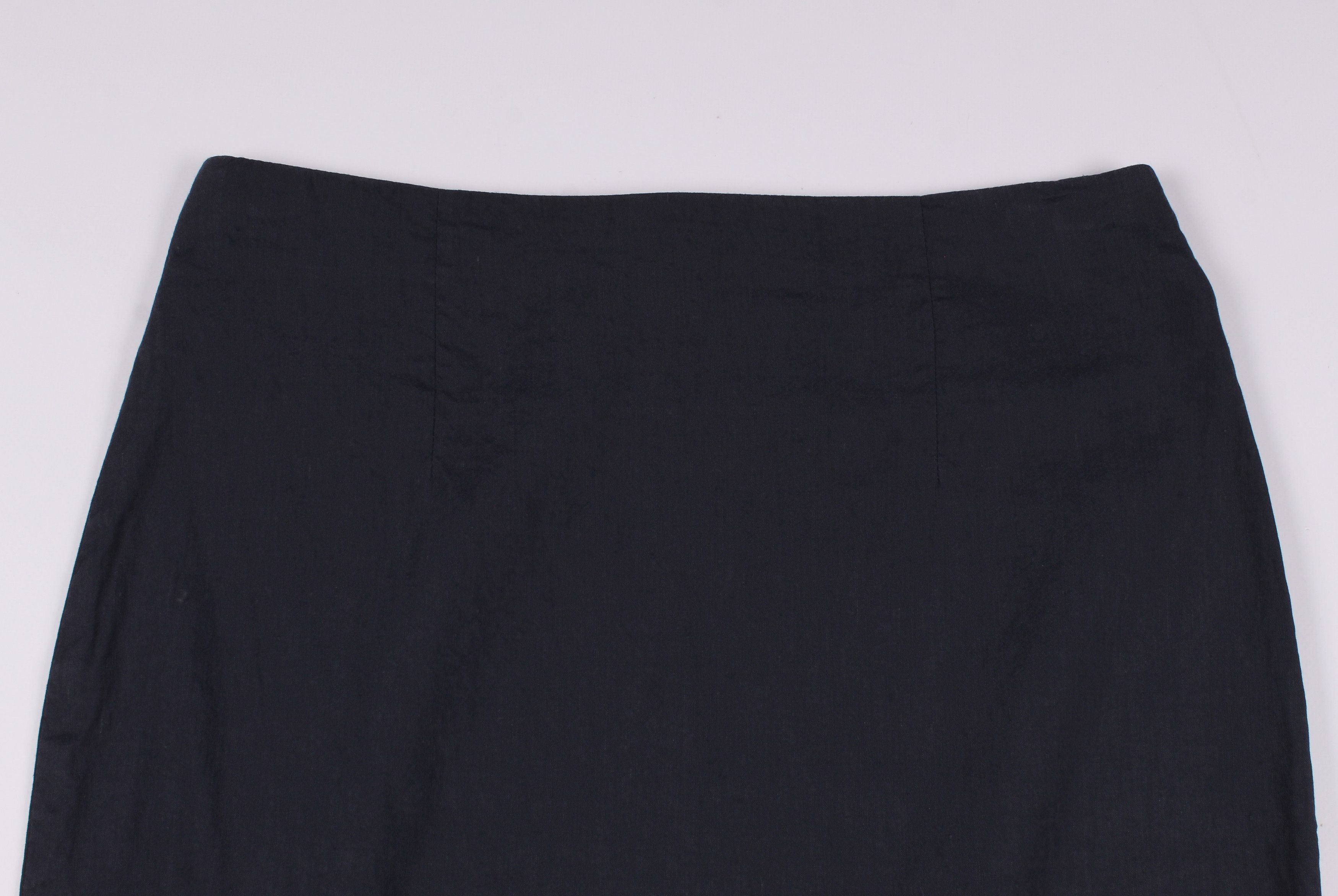 Annette Gortz Annette Gortz Navy Linen Blend Pencil Skirt Size 30" / US 8 / IT 44 - 2 Thumbnail