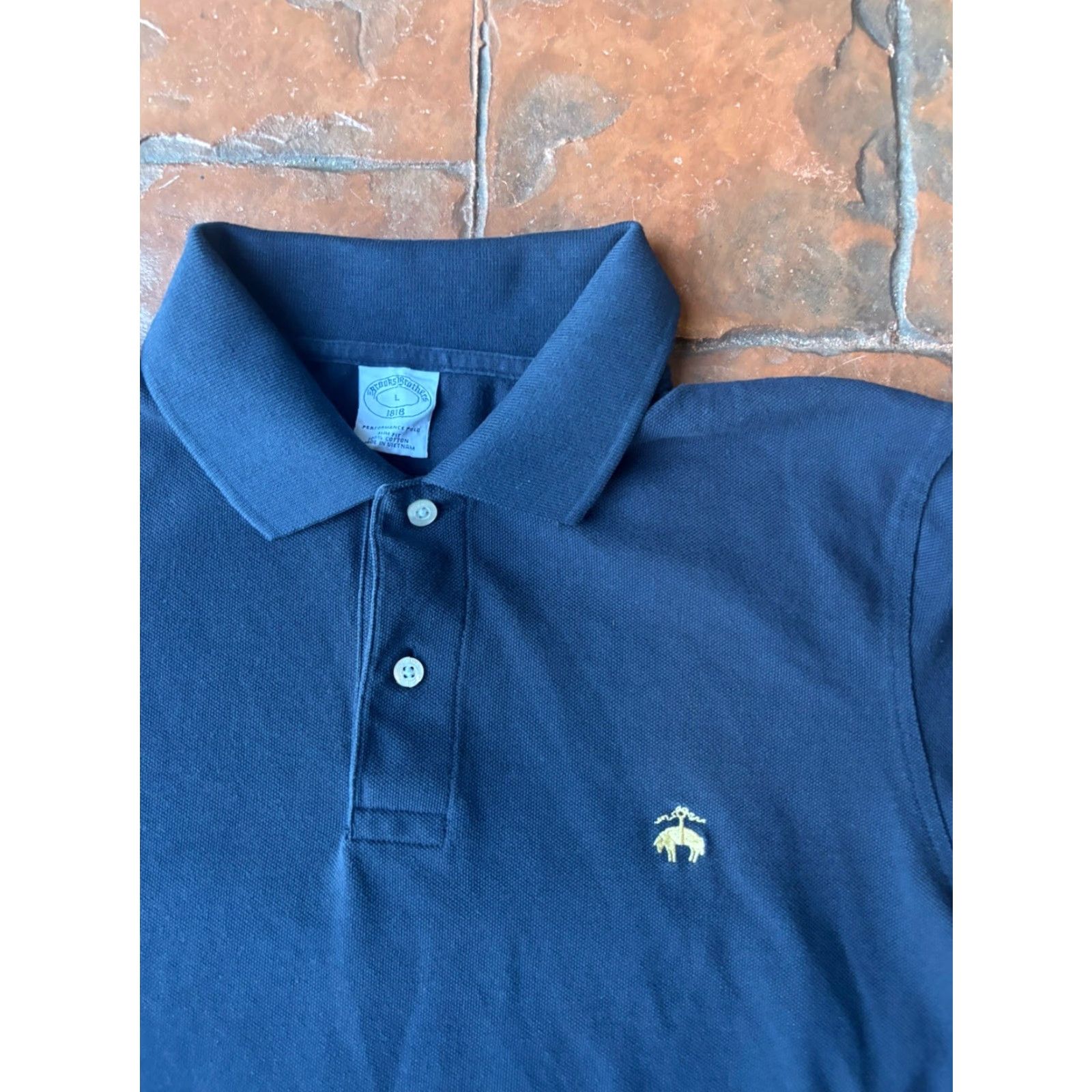 Brooks Brothers Brooks Brothers Performance Slim Fit Polo Shirt Men’s Large Blue Short Sleeve Shirt Polo Mens Slim Fit Performance Blue Size US L / EU 52-54 / 3 - 2 Thumbnail