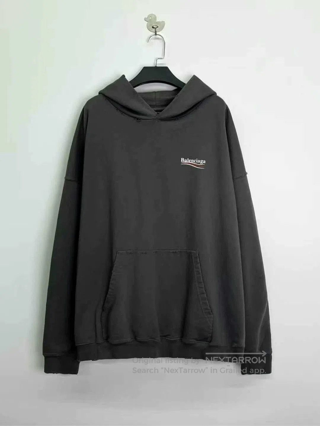 Balenciaga balenciaga graphic hoodie in graphite gray. Size US S / EU 44-46 / 1 - 1 Thumbnail