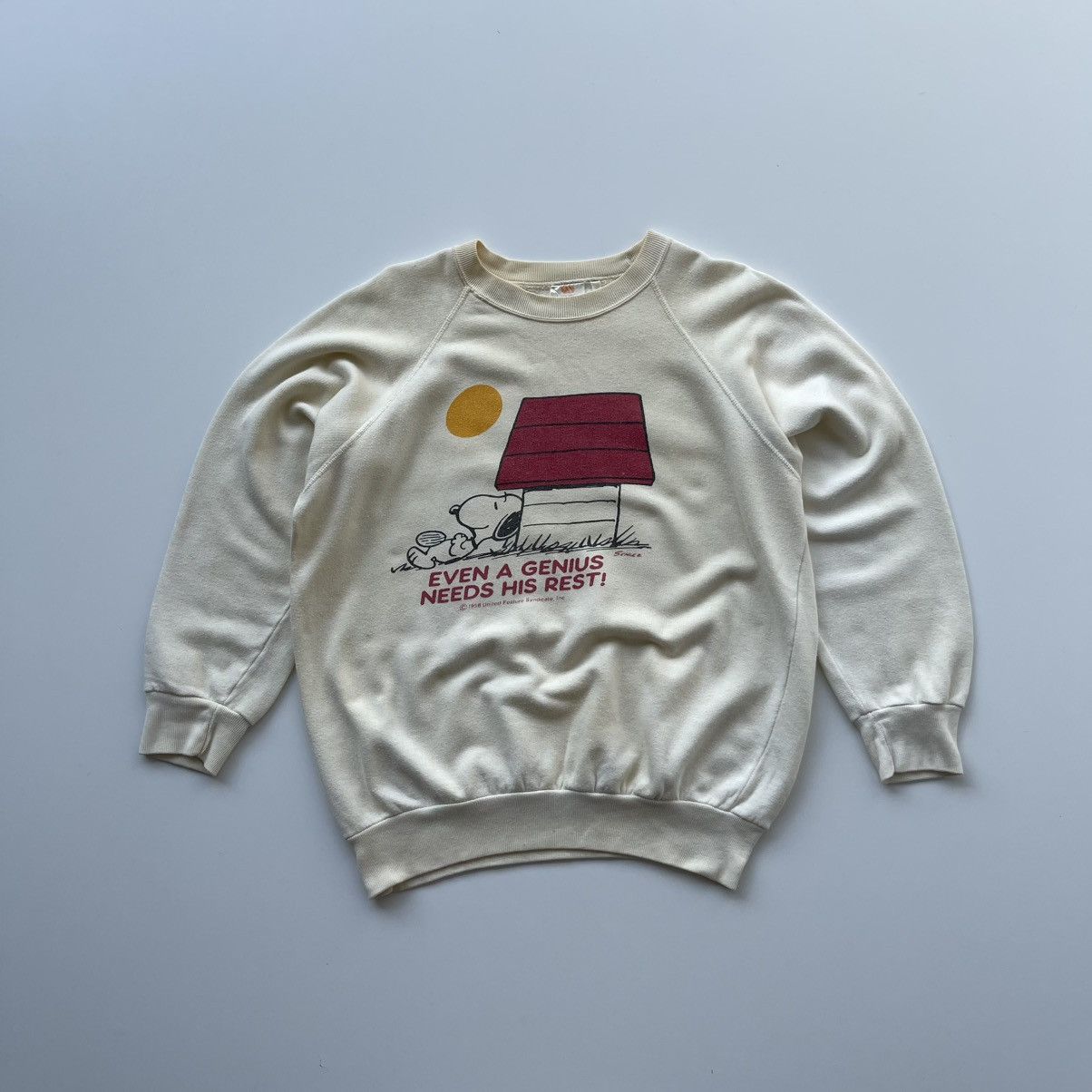 Peanuts × Vintage Switcher Snoopy Genius Peanut Logo 1958 Vintage Sweatshirt Size US S / EU 44-46 / 1 - 1 Thumbnail