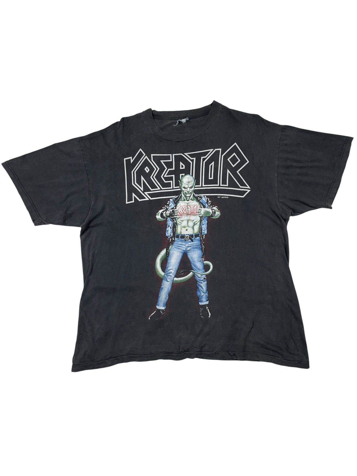 Band Tees Vintage 1987 Kreator Distressed T-shirt World Tour Sodom Size US XL / EU 56 / 4 - 1 Thumbnail