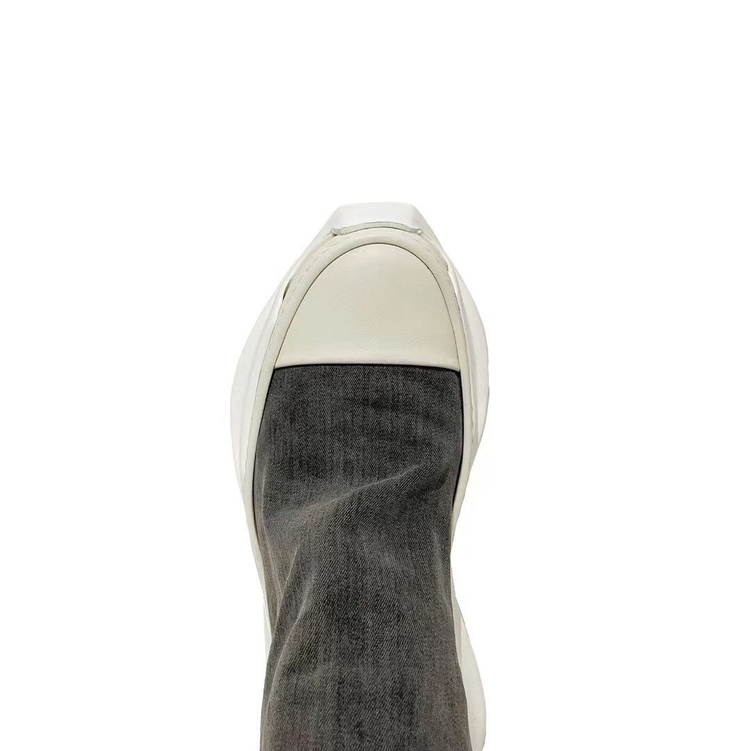 Rick Owens Drkshdw RICK OWENS DRKSHDW Abstract Stockings Denim Boots Size US 8 / IT 38 - 5 Thumbnail