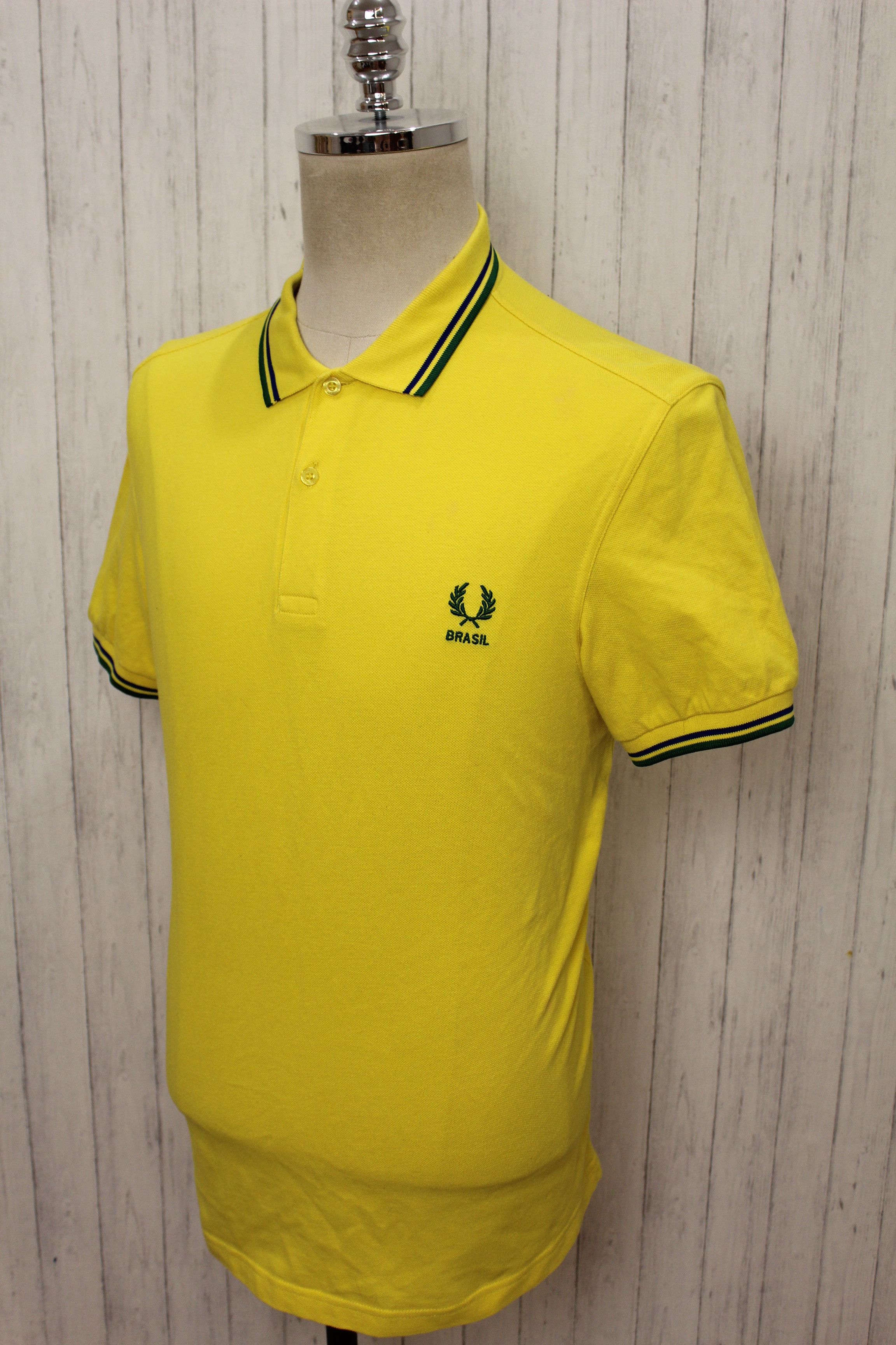 Fred Perry Fred Perry Brazil Short Sleeve Yellow Polo Shirt Size US L / EU 52-54 / 3 - 5 Thumbnail