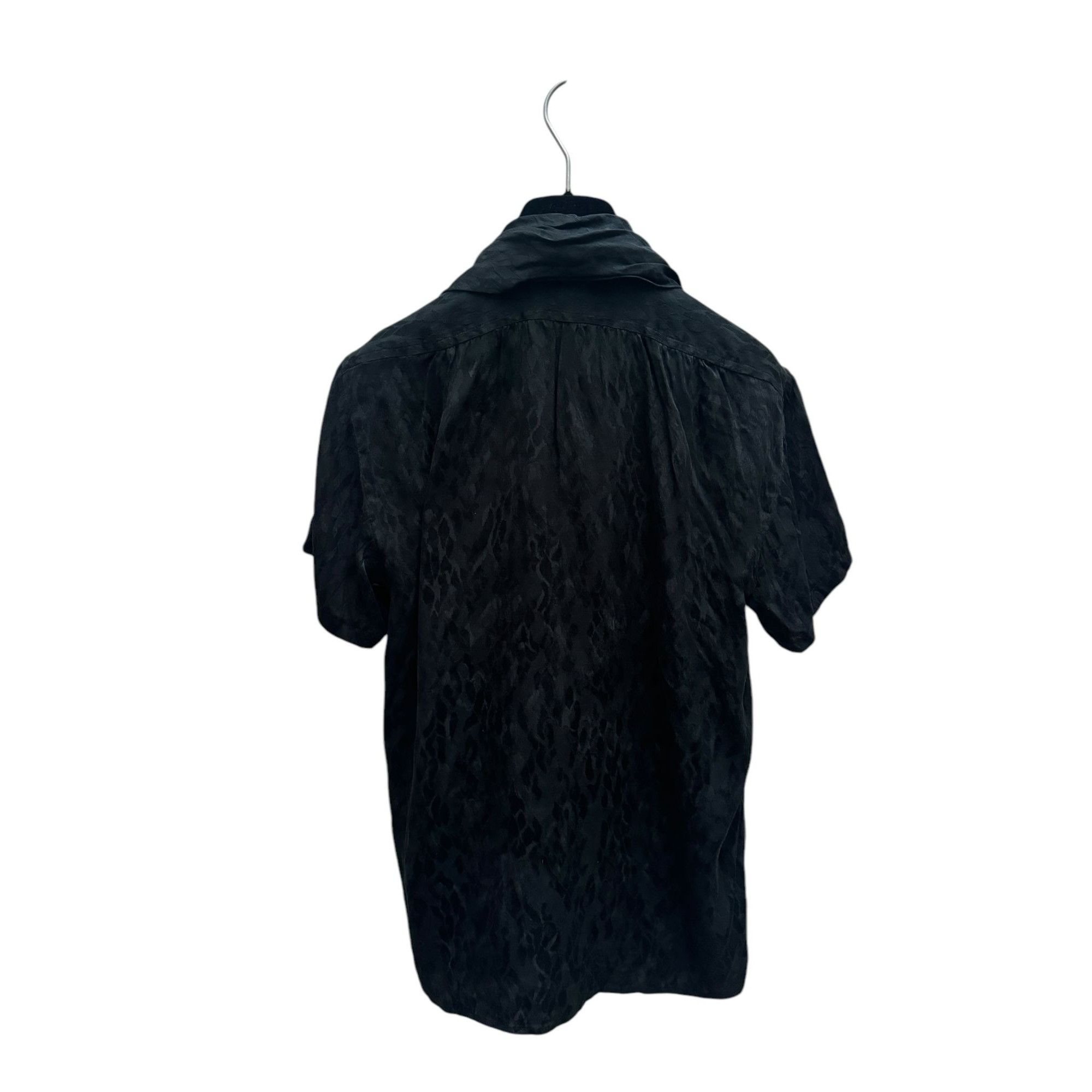 Yves Saint Laurent Black Silk Built-in scarf shirt Size XS / US 0-2 / IT 36-38 - 4 Thumbnail