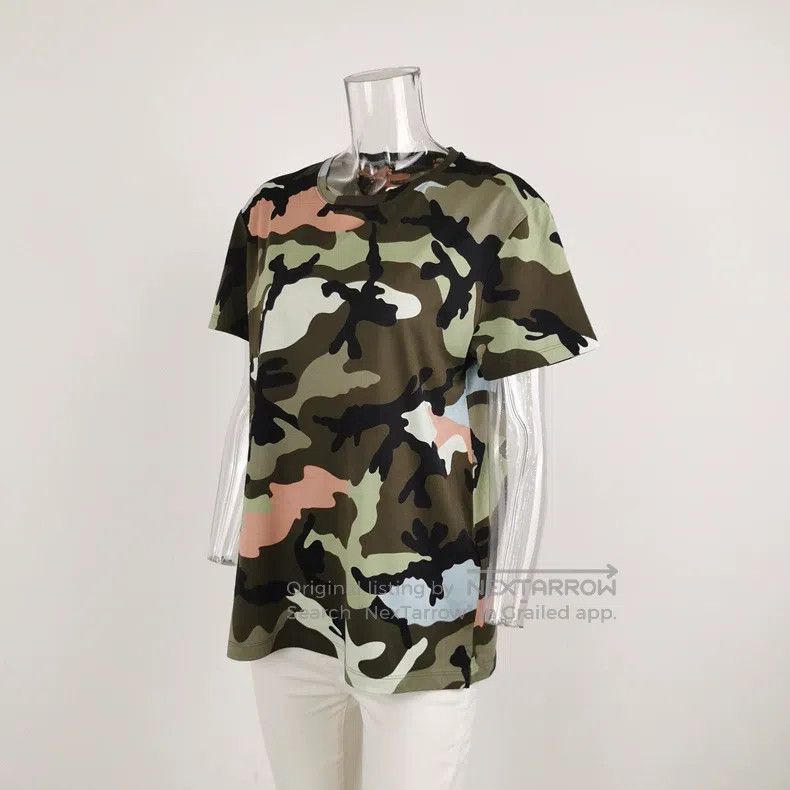 Valentino Valentino Cotton camouflage print crew neck T-shirt Size S / US 4 / IT 40 - 2 Thumbnail