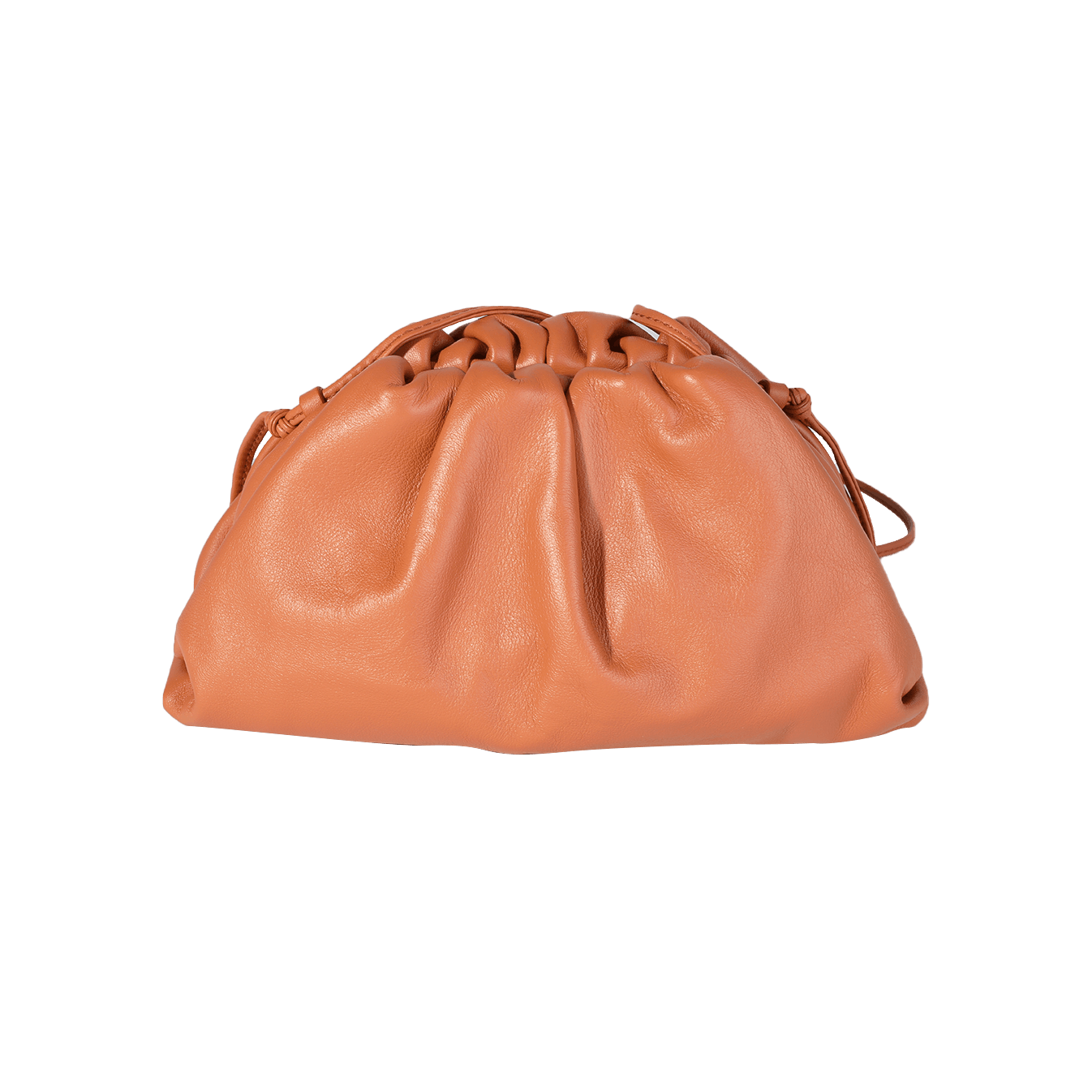 image of Bottega Veneta Clay Calfskin Mini Pouch in Orange, Women's