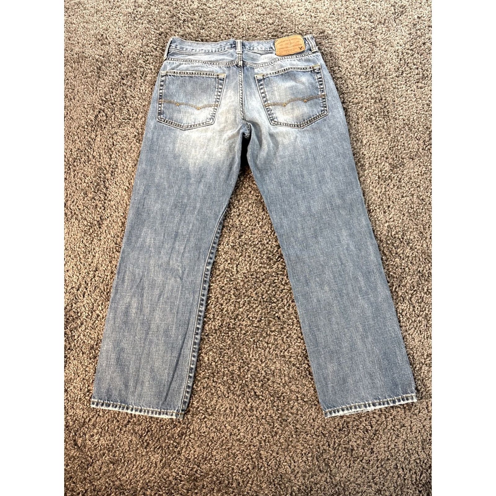 American Eagle Outfitters VINTAGE American Eagle Outfitters Jeans Original Straight 90s Men 32x28 Blue Denim Cotton Regular Straight 5-Pocket Zipper Baggy Distressed Size US 32 / EU 48 - 6 Thumbnail