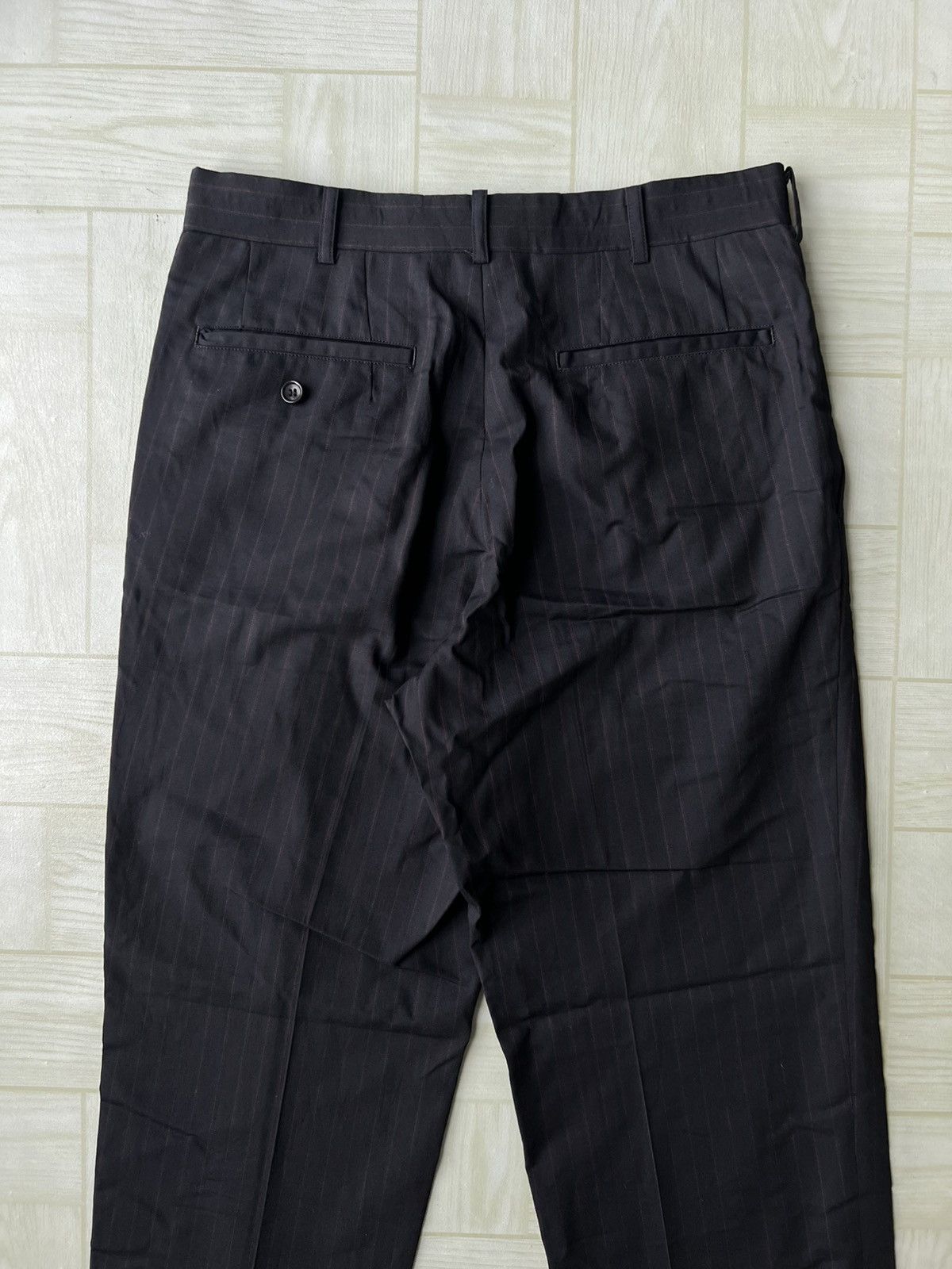 Junya Watanabe FW06 Comme des Garcons Homme Black Striped Gabardine Pants Size US 31 - 5 Thumbnail