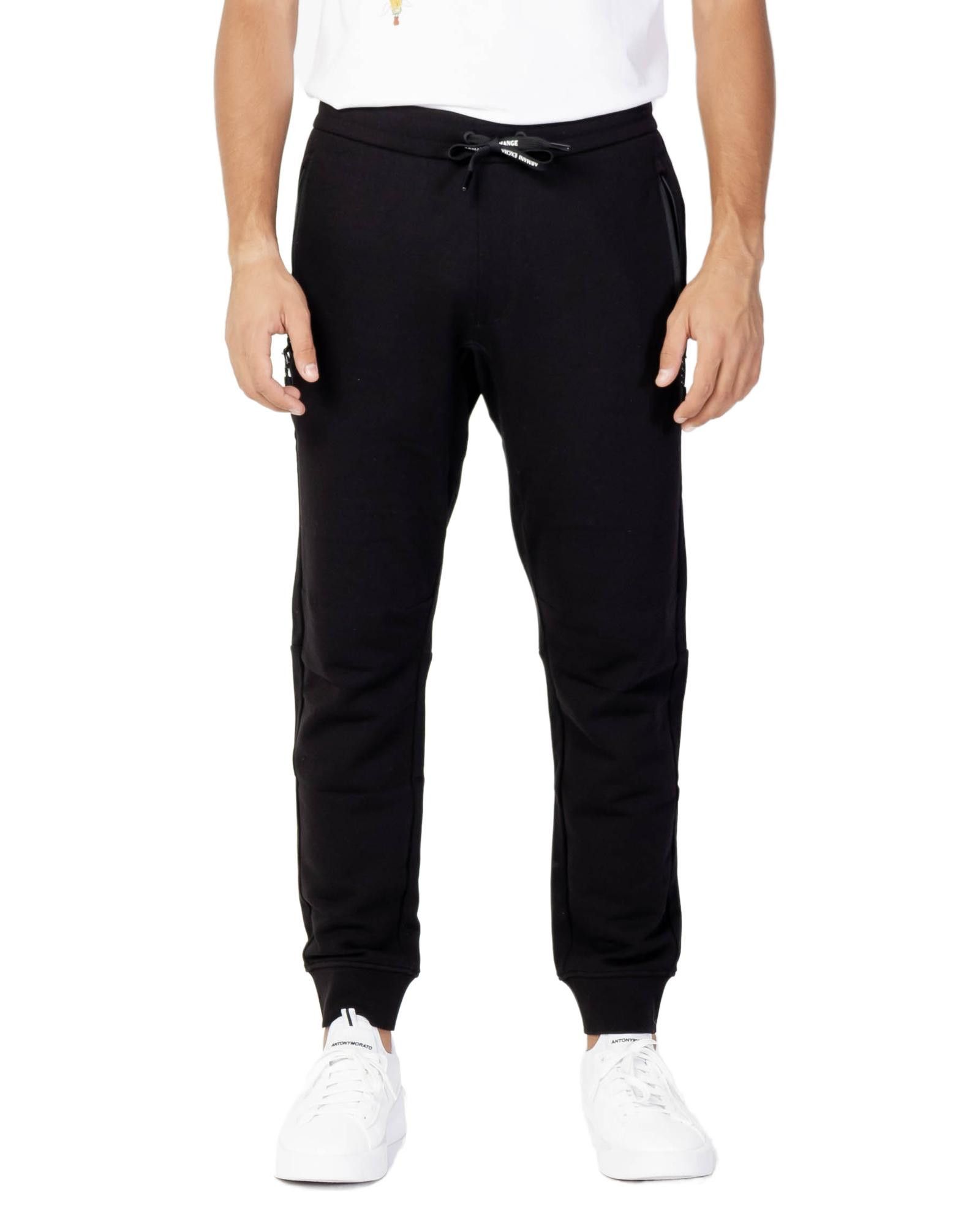 image of Armani Exchange Laced Trousers With Front Pockets in Black, Men's (Size 38)