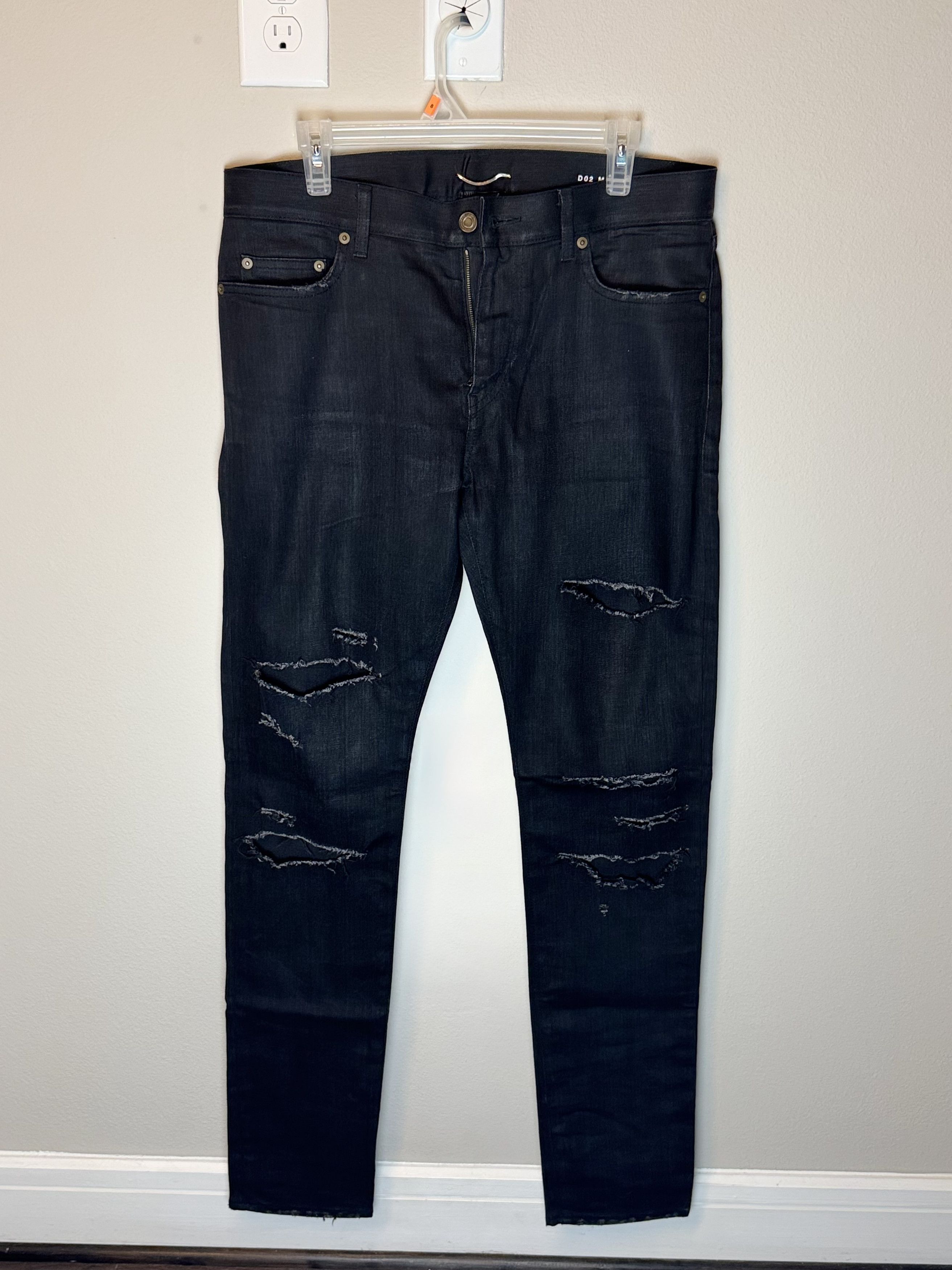 Saint Laurent Paris Saint Laurent Trash Denim Jeans - Black Size US 32 / EU 48 - 1 Thumbnail