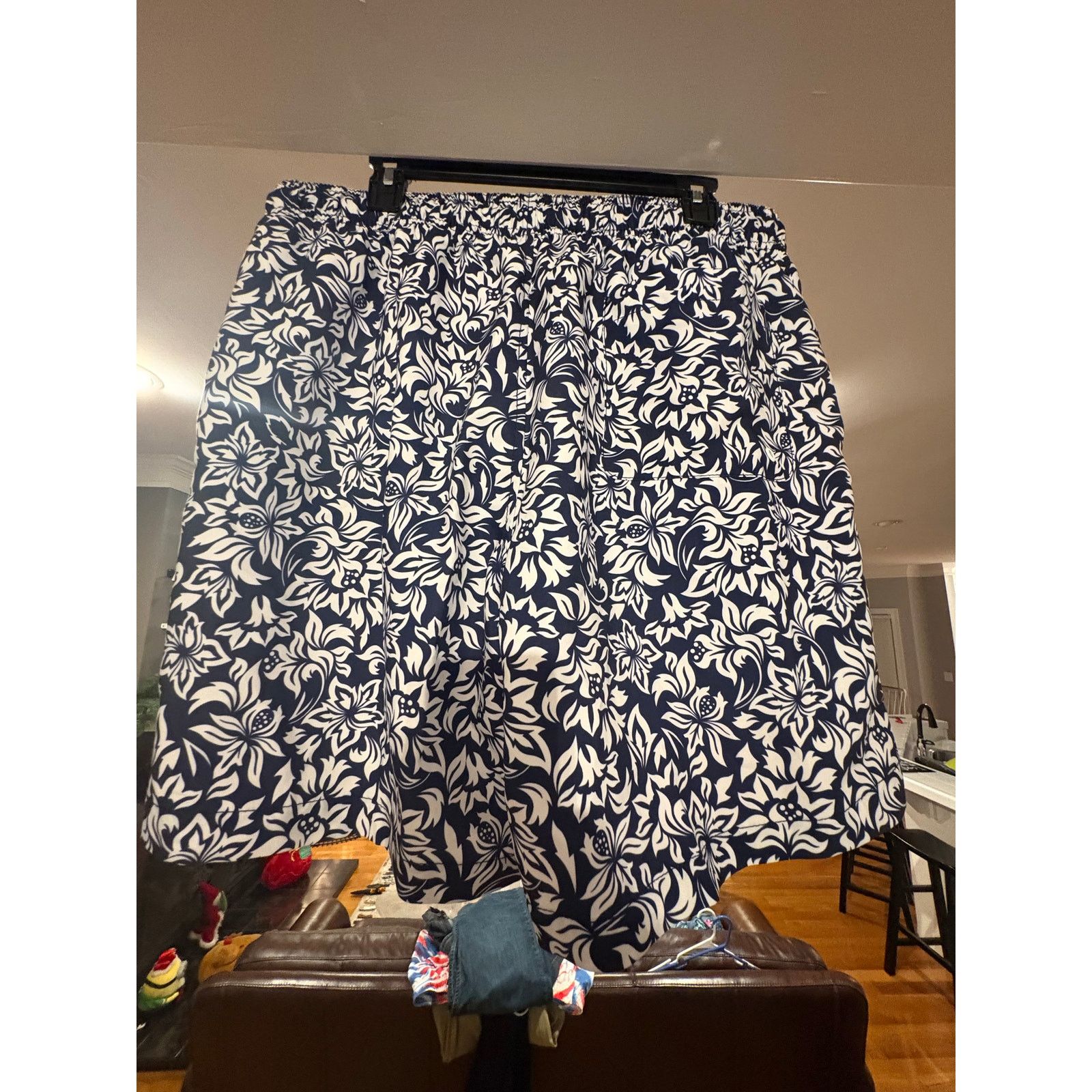 Speedo Speedo Men’s Swim Trunks – Blue & White Floral – Size XL Size US 38 / EU 54 - 4 Thumbnail