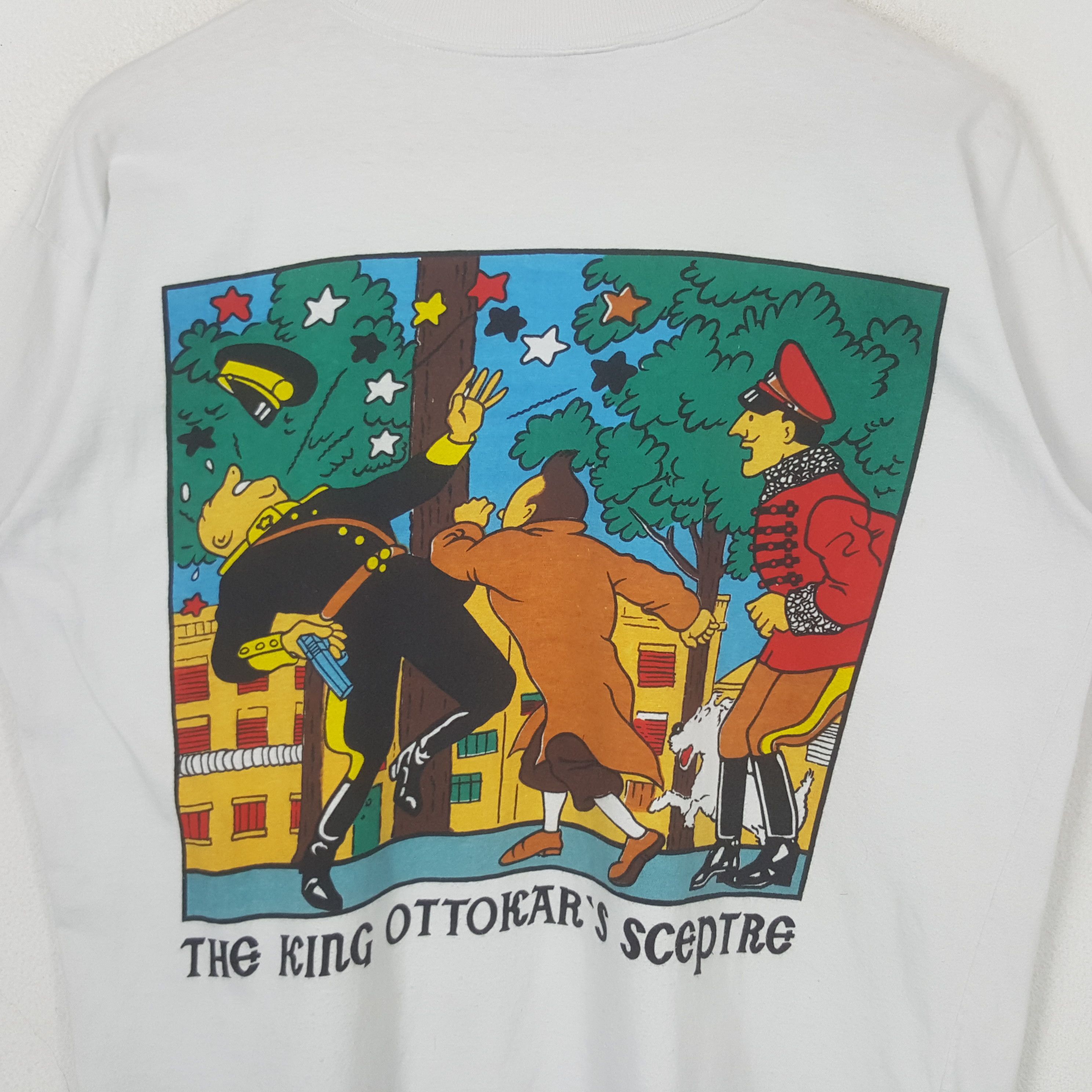 Vintage Vintage Tintin The King Ottokars Sceptre Tshirt C299N6 Size US L / EU 52-54 / 3 - 2 Thumbnail