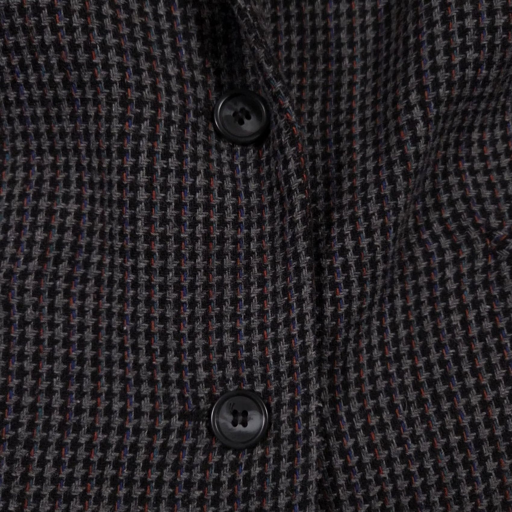 Vintage Norton McNaughton Blazer Womens 14 Medium Wool Blend Houndstooth Jacket Gray Classic Business Women Size XL / US 12-14 / IT 48-50 - 5 Thumbnail