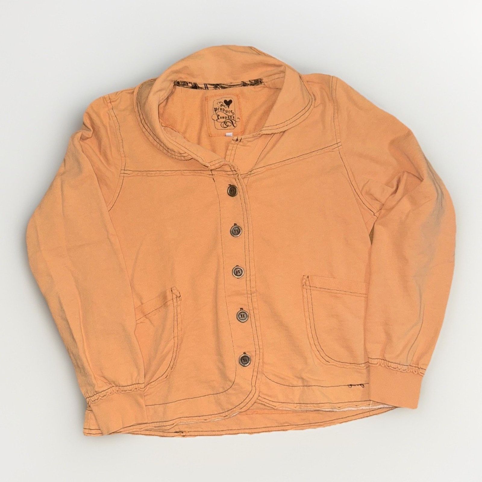 Vintage Produce Company Workwear Shirt Orange M 20x22 Cotton USA Size M / US 6-8 / IT 42-44 - 1 Thumbnail