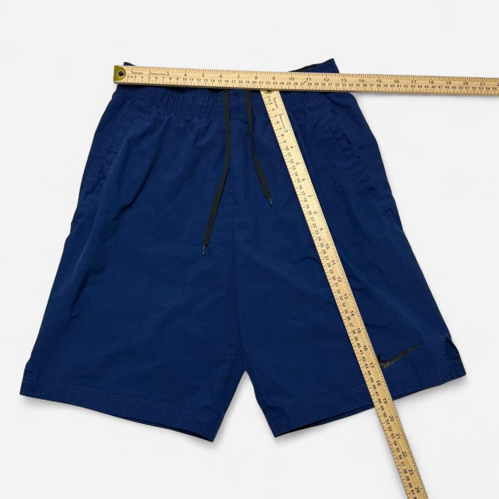 Nike Nike Dri-FIT Blue Training Shorts Small Drawstring Athletic Size US 29 - 4 Thumbnail