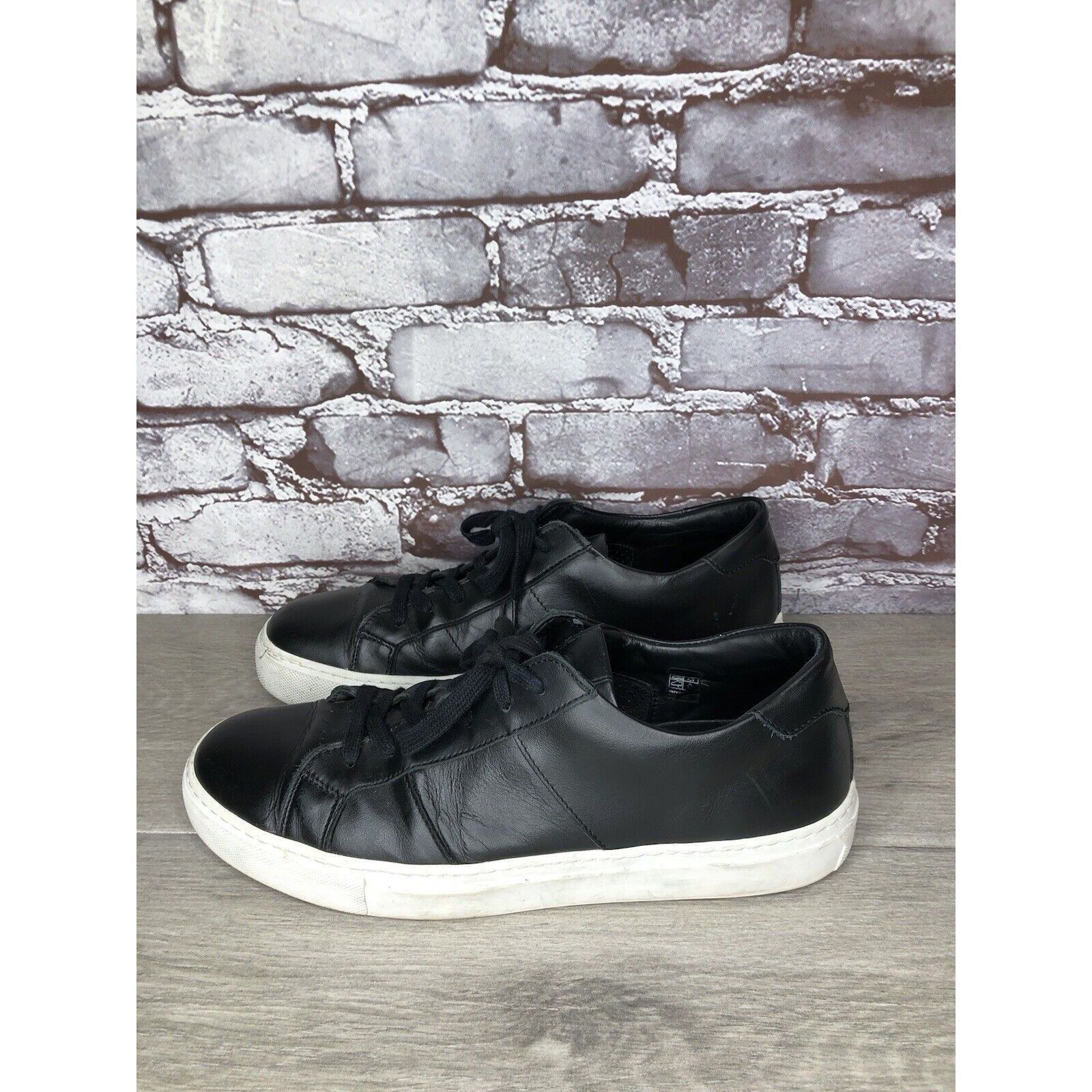 Greats Greats Brooklyn Black Leather Causal Lace Sneakers Shoes Men Size US 9.5 / EU 42-43 - 12 Thumbnail