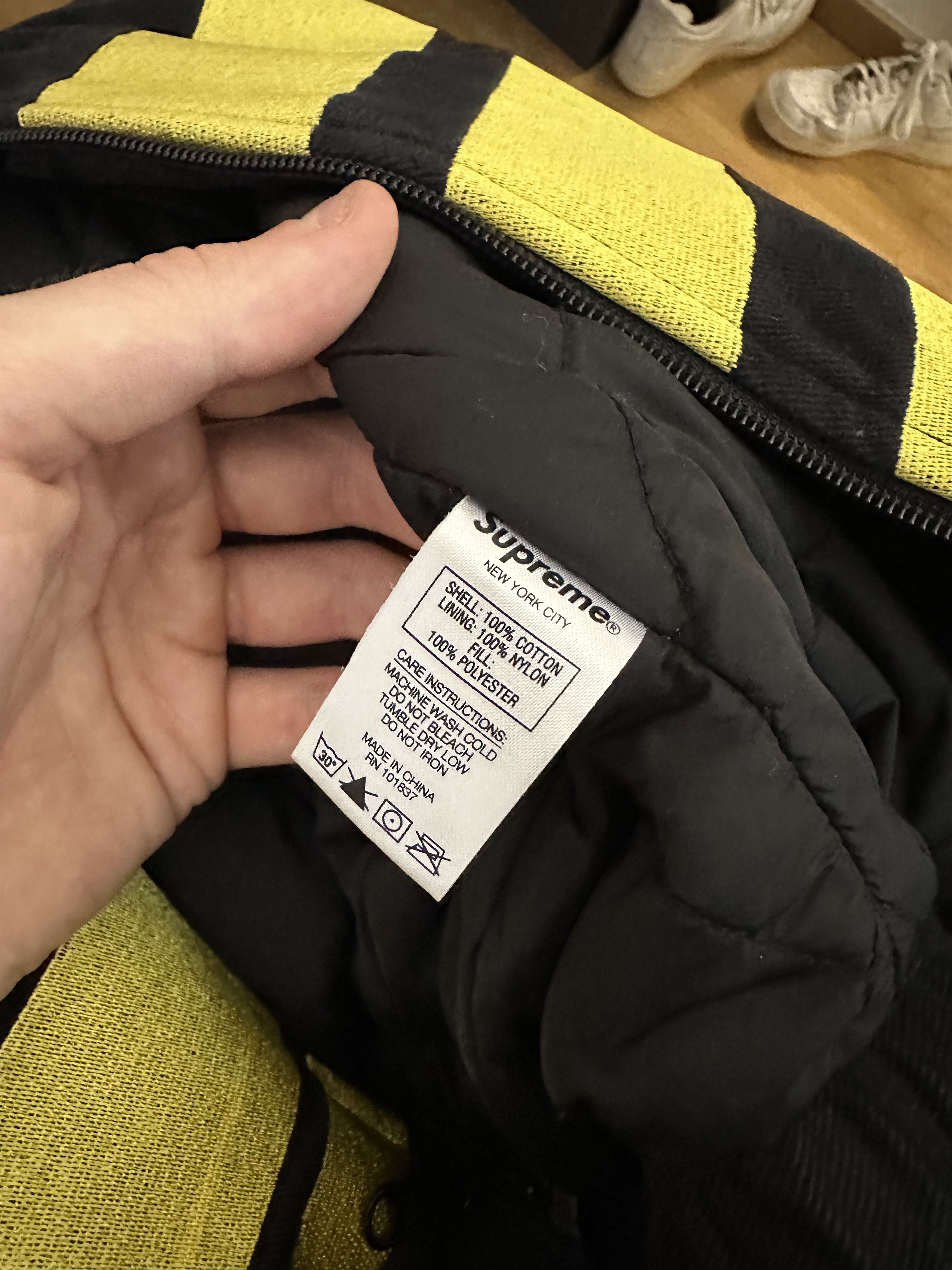 Supreme honda fox racing puffy zip up jacket black online