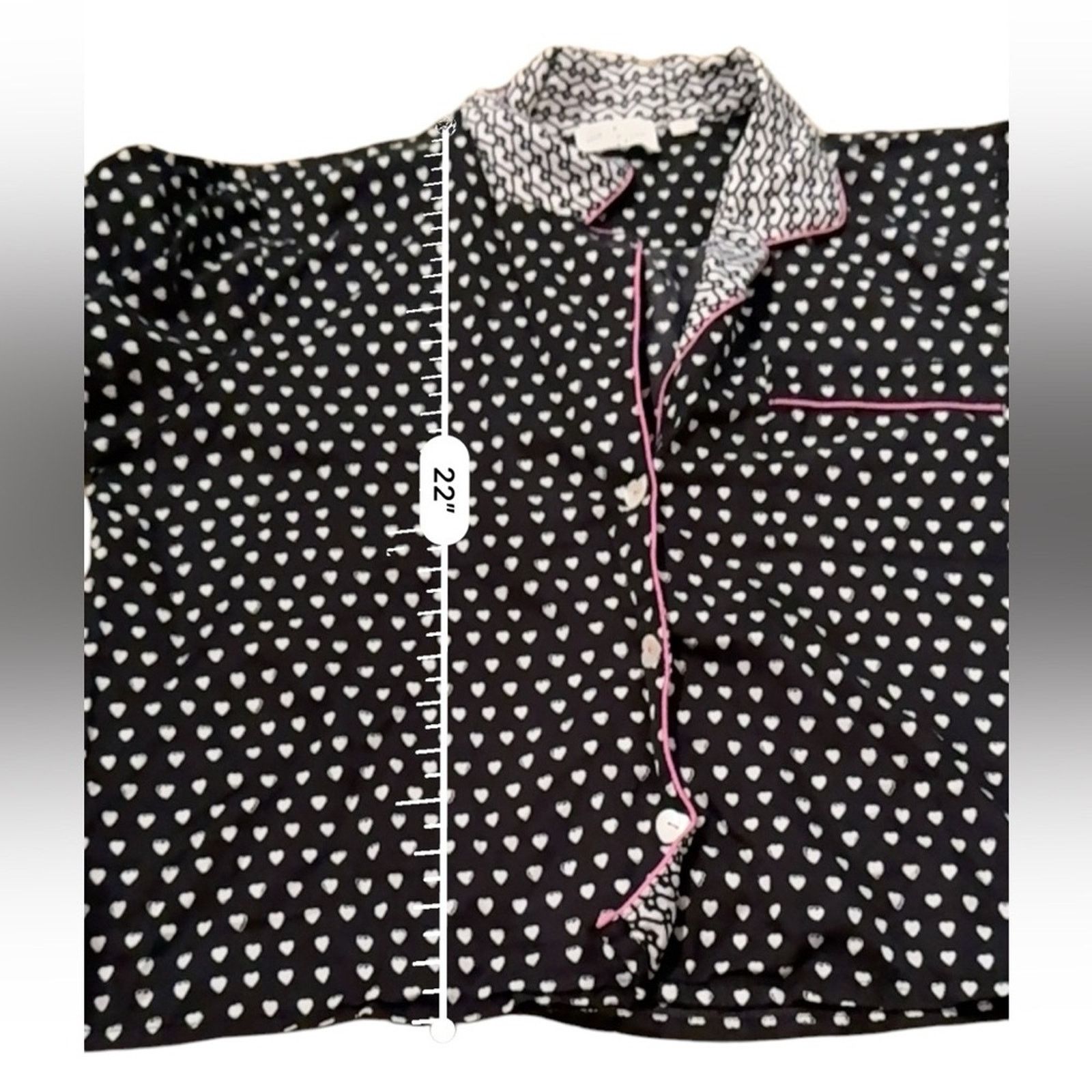Other Lele Sadoughi x Roller Rabbit Heart Print Pajama Set Sz L Size L / US 10 / IT 46 - 8 Thumbnail