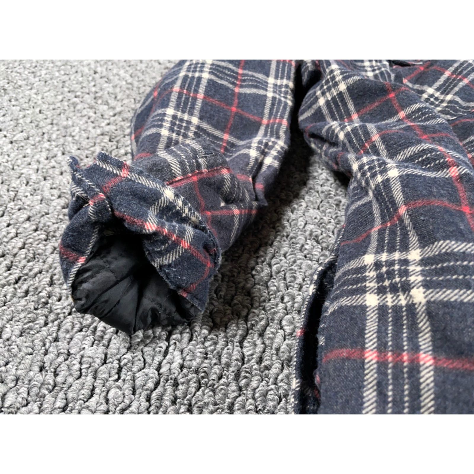 Vintage VINTAGE Workwear Jacket Adult XL Blue Red Plaid Flannel Sherpa Lined Heavyweight Shirt Size US XL / EU 56 / 4 - 5 Thumbnail