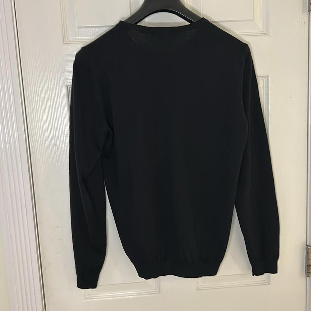 Hugo Boss BOSS - Slim fit - Med - Blk - Extra fine Merino VN Sweater Size US M / EU 48-50 / 2 - 3 Thumbnail