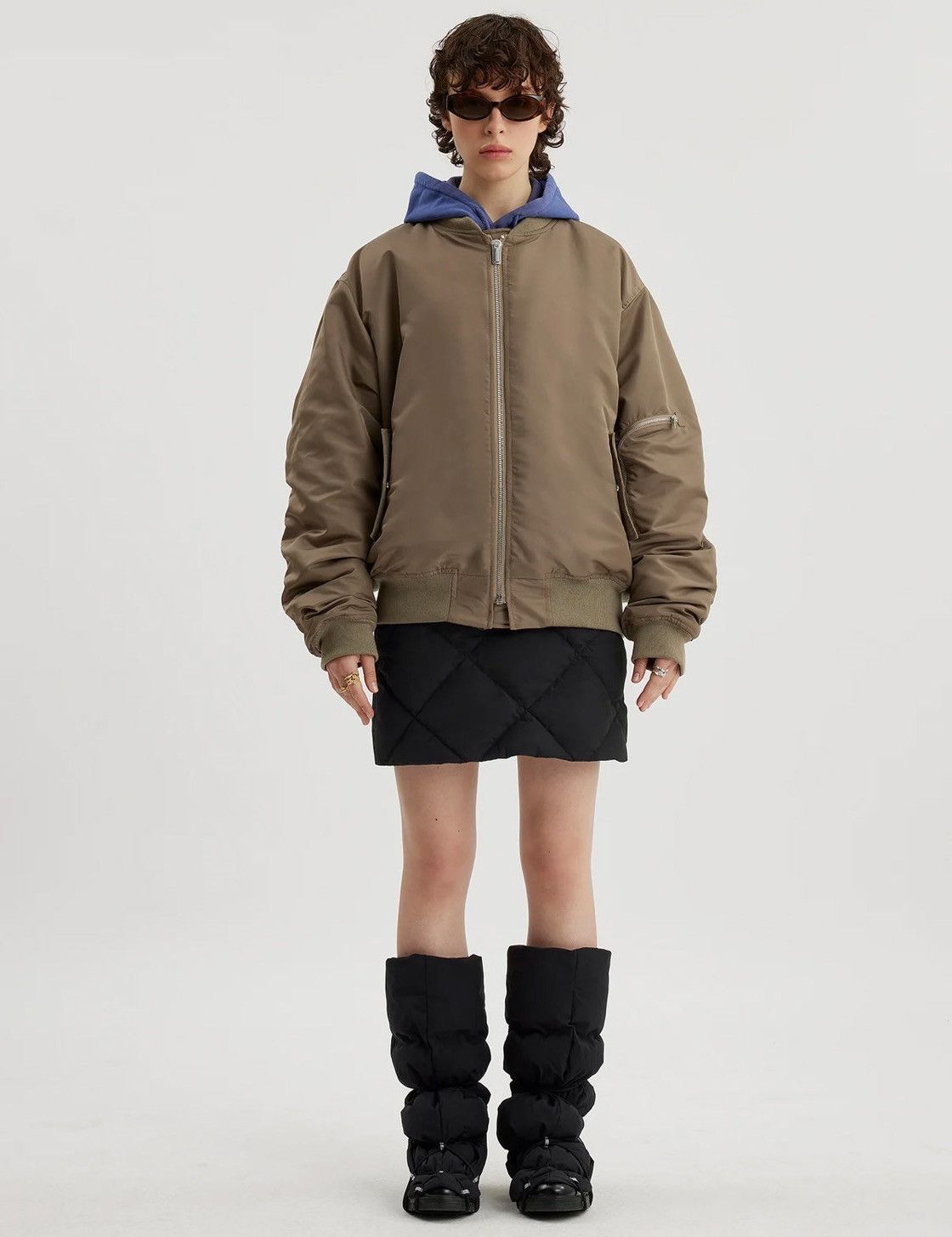 Holzweiler !DS! FW22 Holzweiler Khaki Reversible Reb Bomber Jacket Size XL / US 12-14 / IT 48-50 - 7 Thumbnail