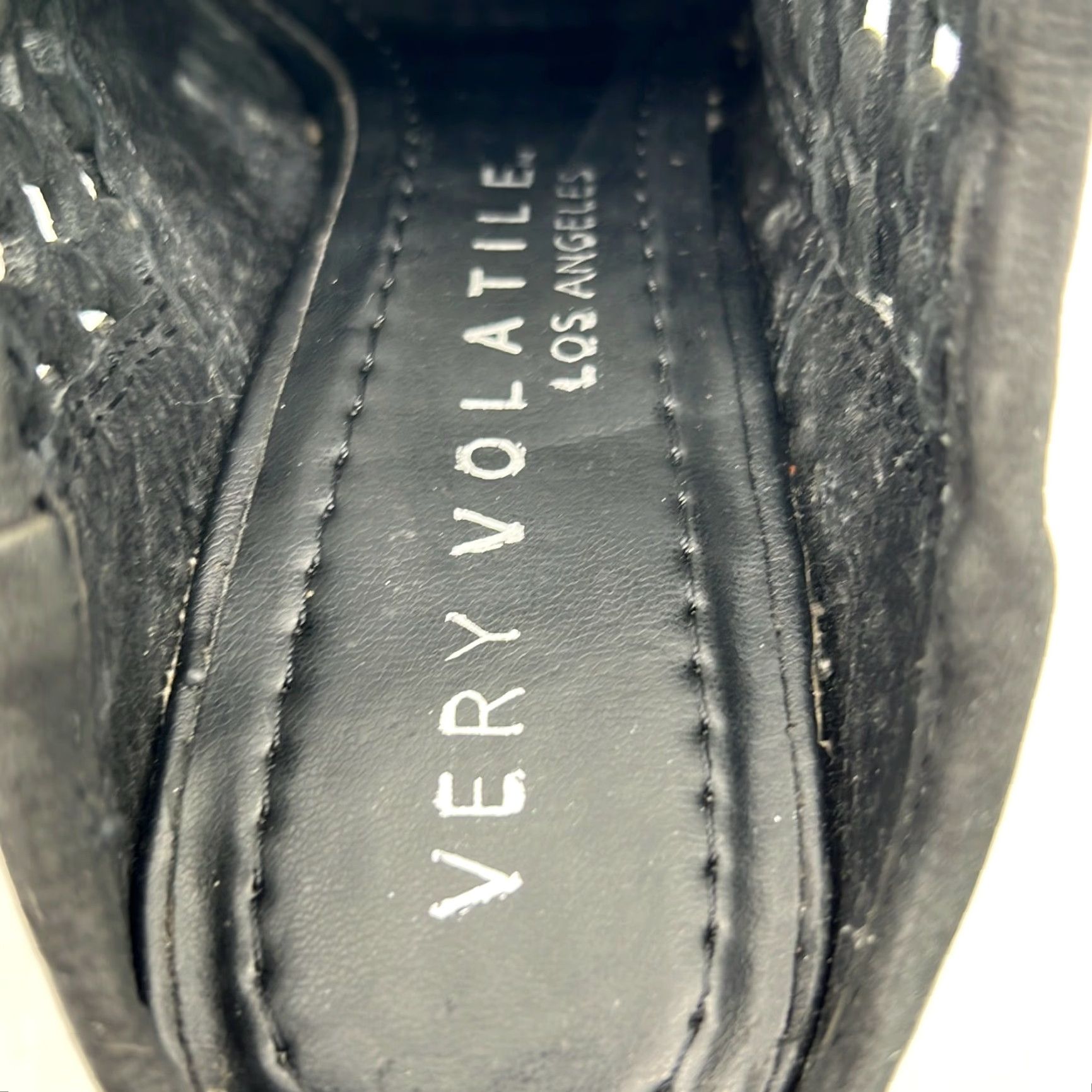 Vintage VINTAGE Very Volatile Los Angeles Women's Leather Block Heel Sandal Size 6 Black Party Size US 6 / IT 36 - 7 Thumbnail