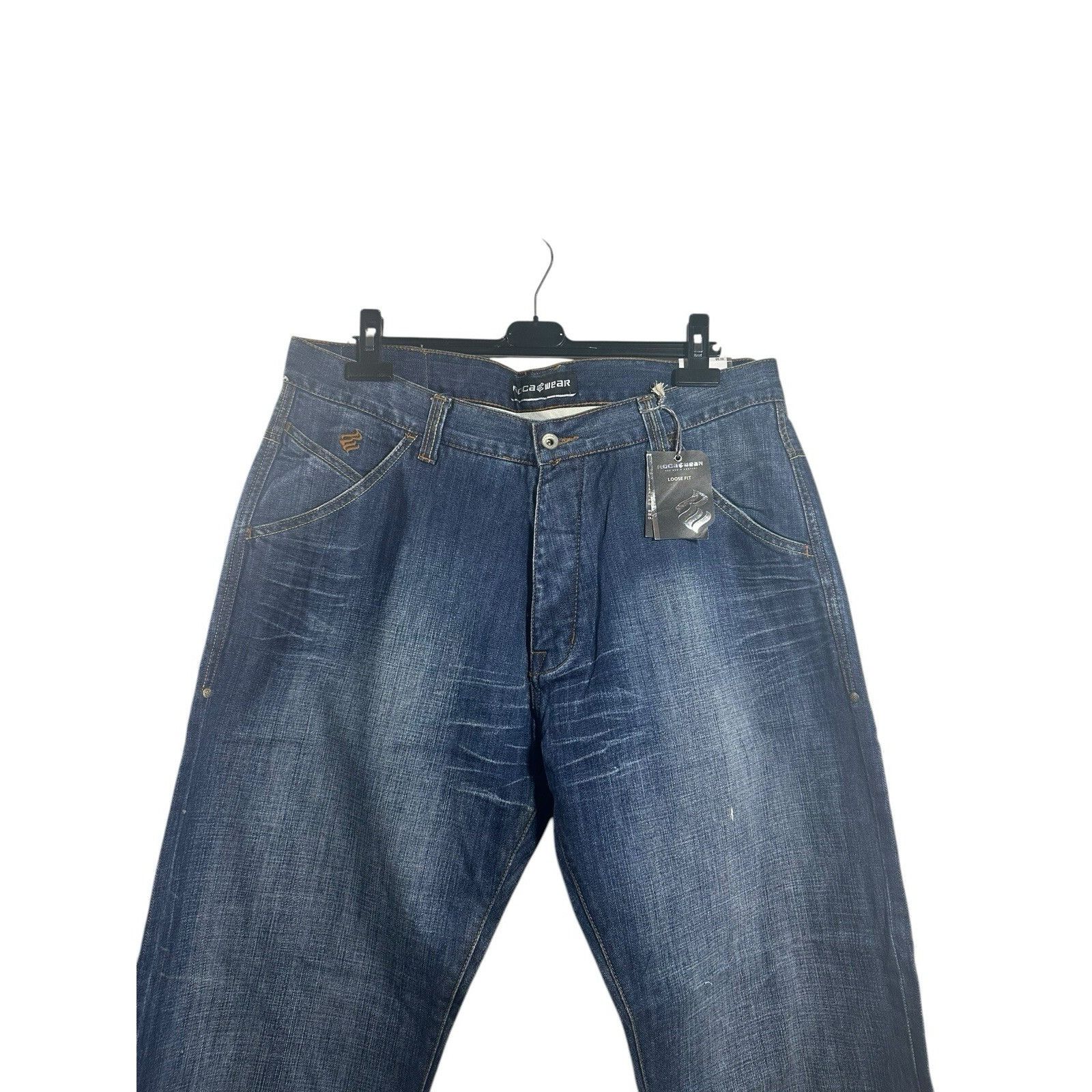 Rocawear Vintage Y2K Rocawear Jeans Mens 38 Denim Baggy Hip Hop Blue Size US 38 / EU 54 - 2 Thumbnail